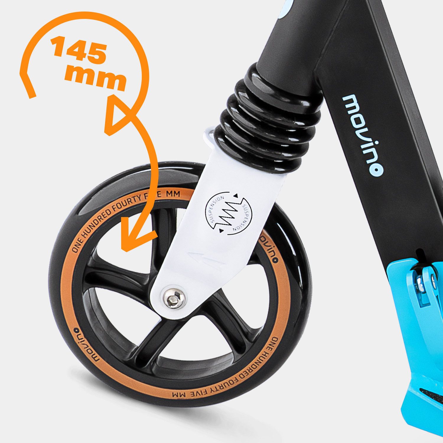 Movino Cityroller Kinderroller MOVINO VIBE Leicht 2,9kg Klappbar 145mm Rollen – Bild 4 von 5