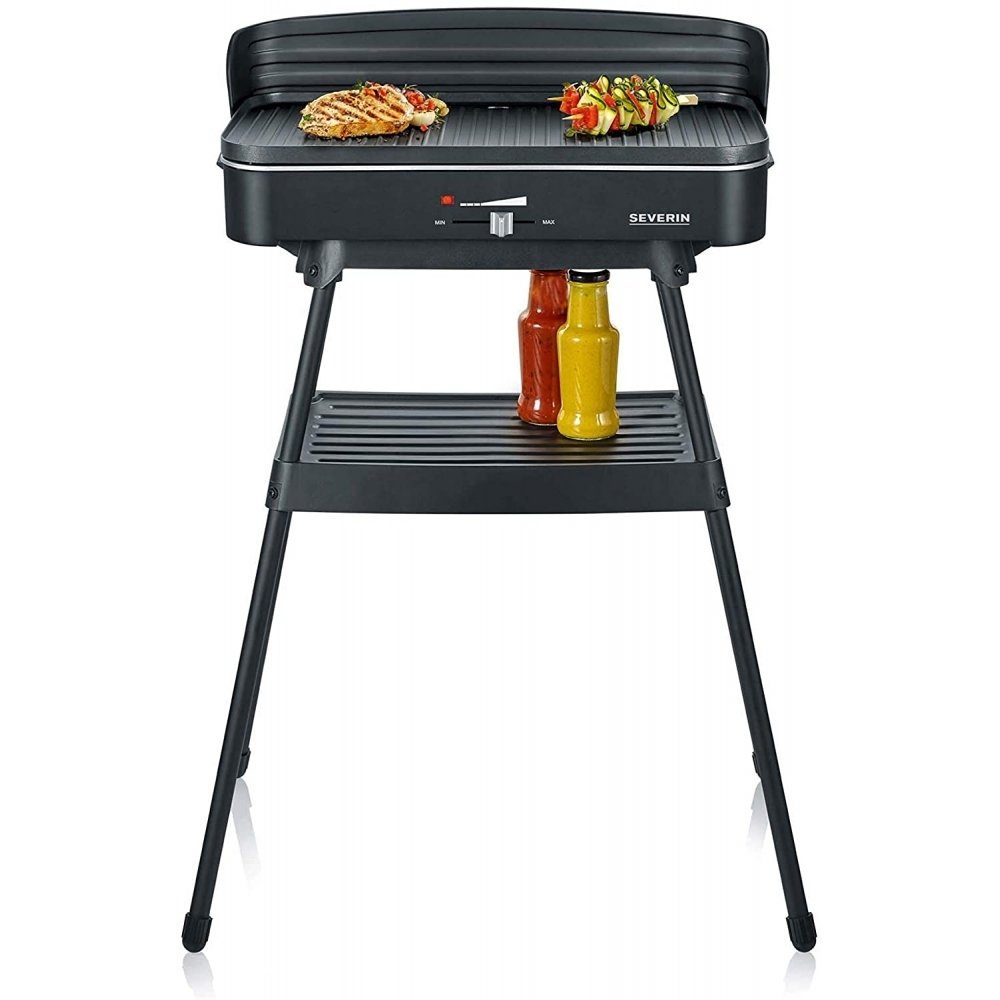 Severin Gasgrill Severin Barbecue- und Standgrill abnehmbare Grillplatte  und Windschutz PG 8533