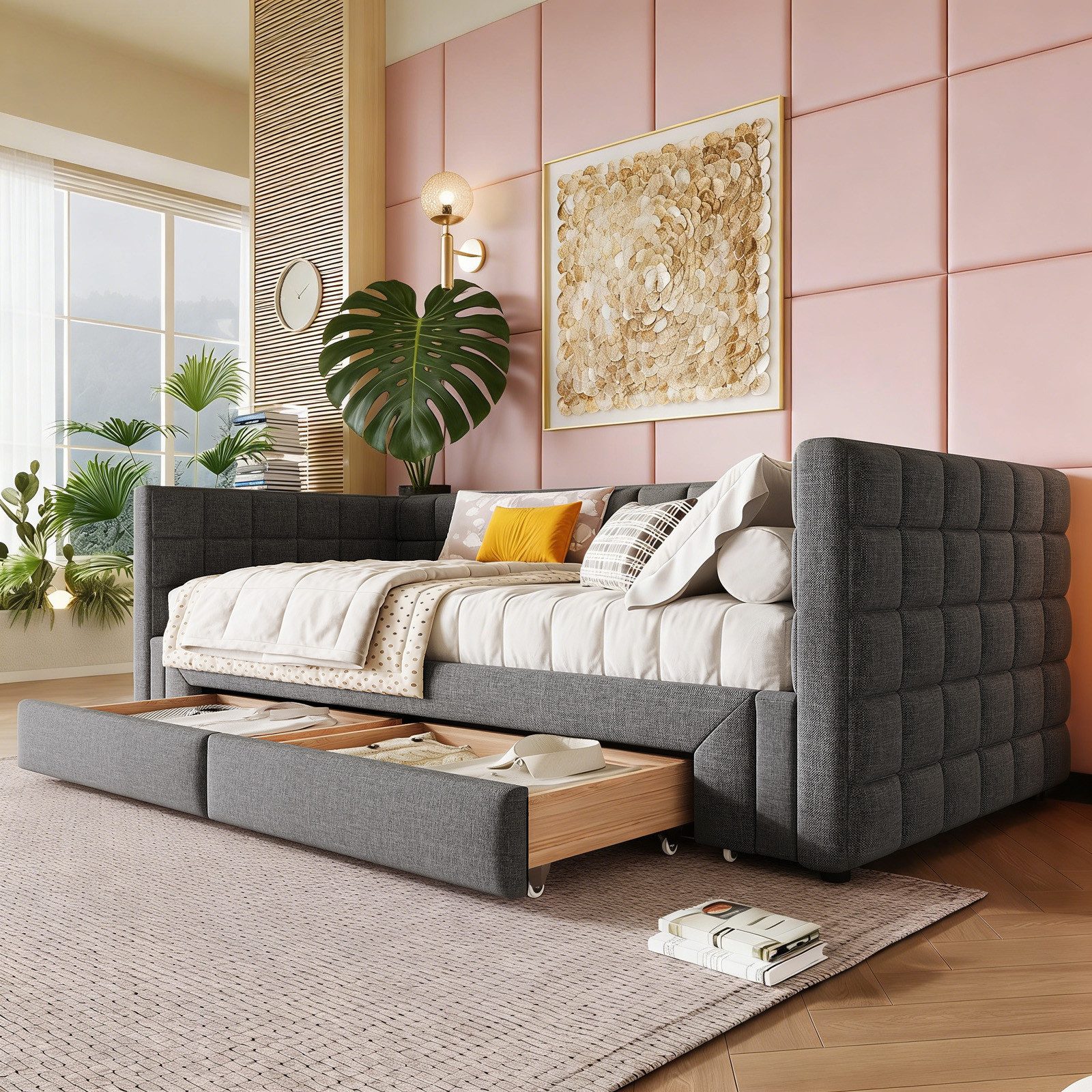 OKWISH Daybett Tagesbett,Sofabett,mit 2 Schubladen, Schlafsofa (Luxuriöses günstig online kaufen