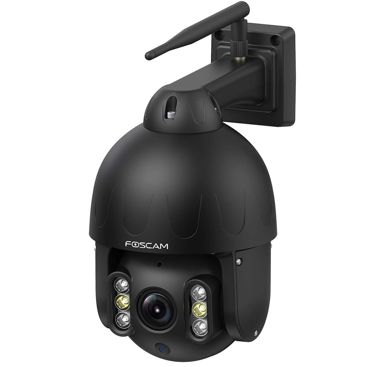 Foscam Überwachungskamera Foscam SD8P 8-MP Dualband WLAN PTZ Dome Überwachungskamera (mit 4-fach optischem Zoom, Personen- und Fahrzeugerkennung, Nachtsicht, Zwei-Wege-Audio, Micro-SD-Kartenslot, Wetterfest)
