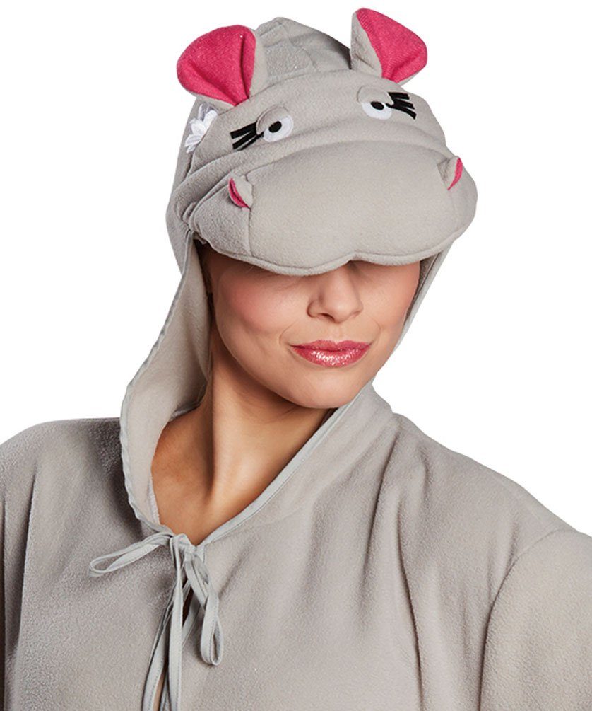 Karneval-Klamotten Kostüm Witziges Nilpferd für Herren und Damen, Nilpferdoberteil im Ballerina-Design Tierkostüm Erwachsene