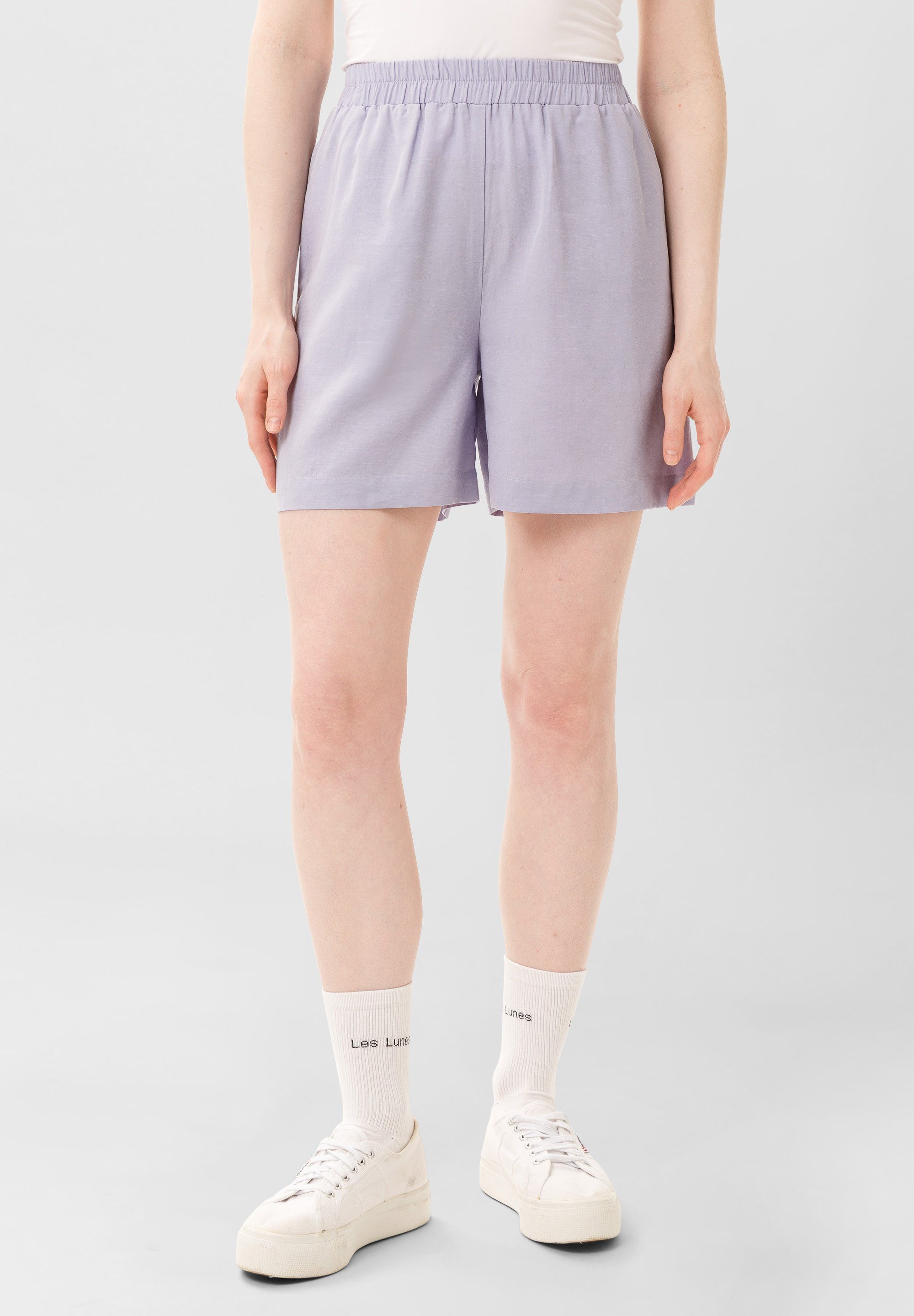 Les Lunes Шорты ELLIE Шорты Linen Elastischer Bund, bequem, Relaxed Fit, edel schimmernder Leinen Mix