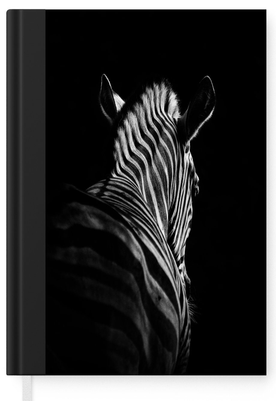MuchoWow Notizbuch Zebra - Haushaltsbuch 98 Tier weiß Seiten, Tagebuch, - und Merkzettel, Journal, A5, Wildtiere, - Schwarz Notizheft
