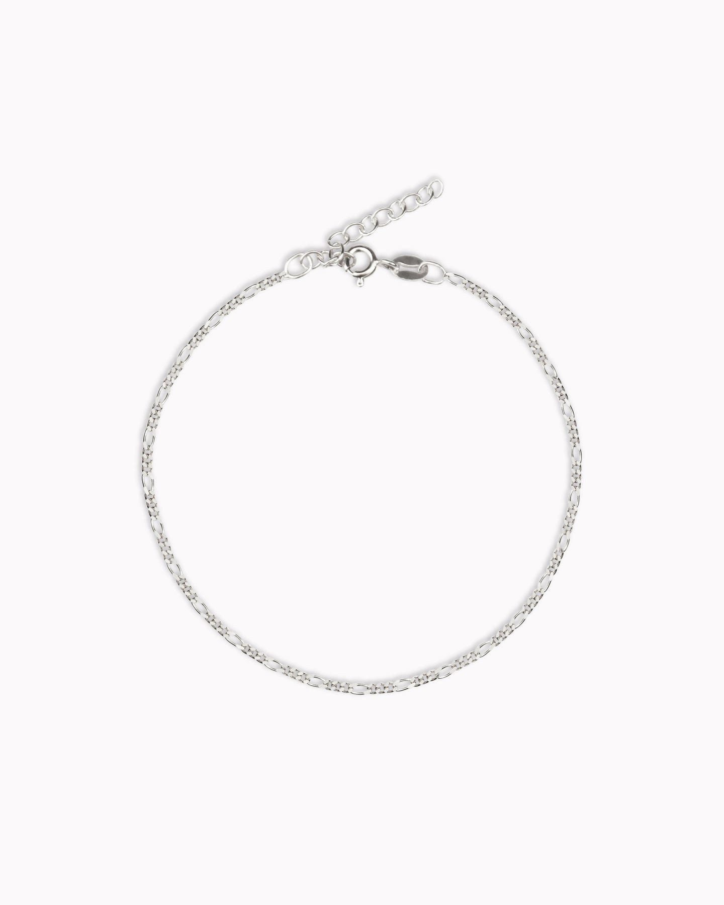 lille mus Silberarmband Armband 'Figaro' 925 Silber / vergoldet