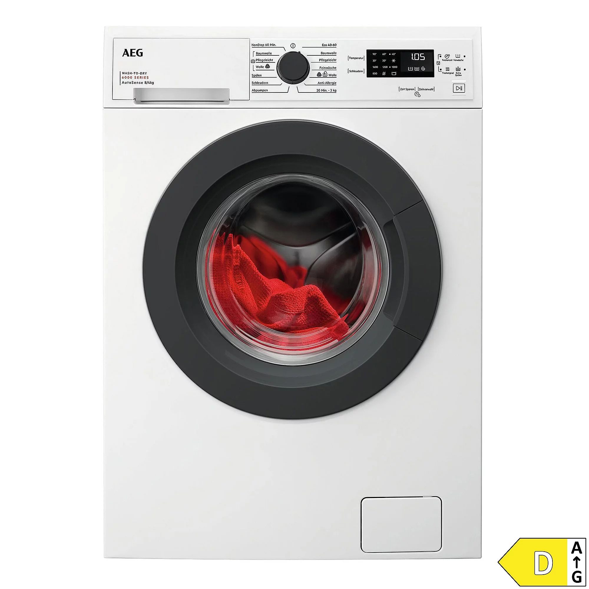 AEG Waschtrockner LWK6F50680 914603731, 8 kg, 4 kg, 1600 U/min