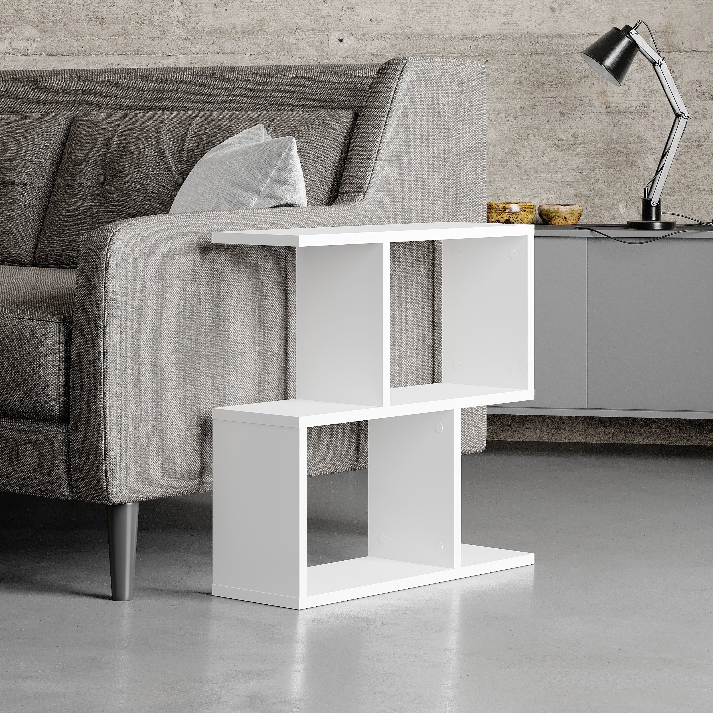 Decortie Beistelltisch Homemania, Modern Seite Ende Beistelltisch, Couchtisch, 60 x 19,5 x 60 cm