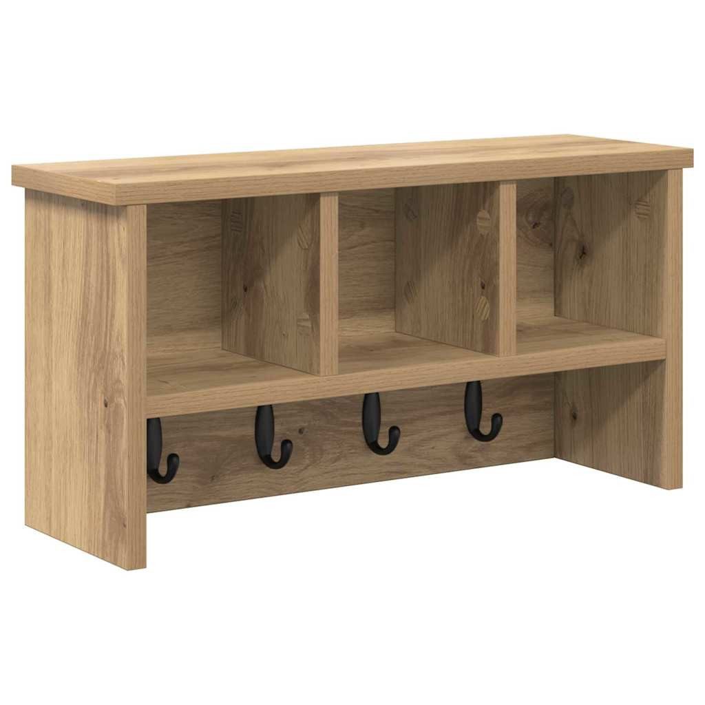 vidaXL Regal Wandmontierter Kleiderständer Artisan-Eiche 50 günstig online kaufen