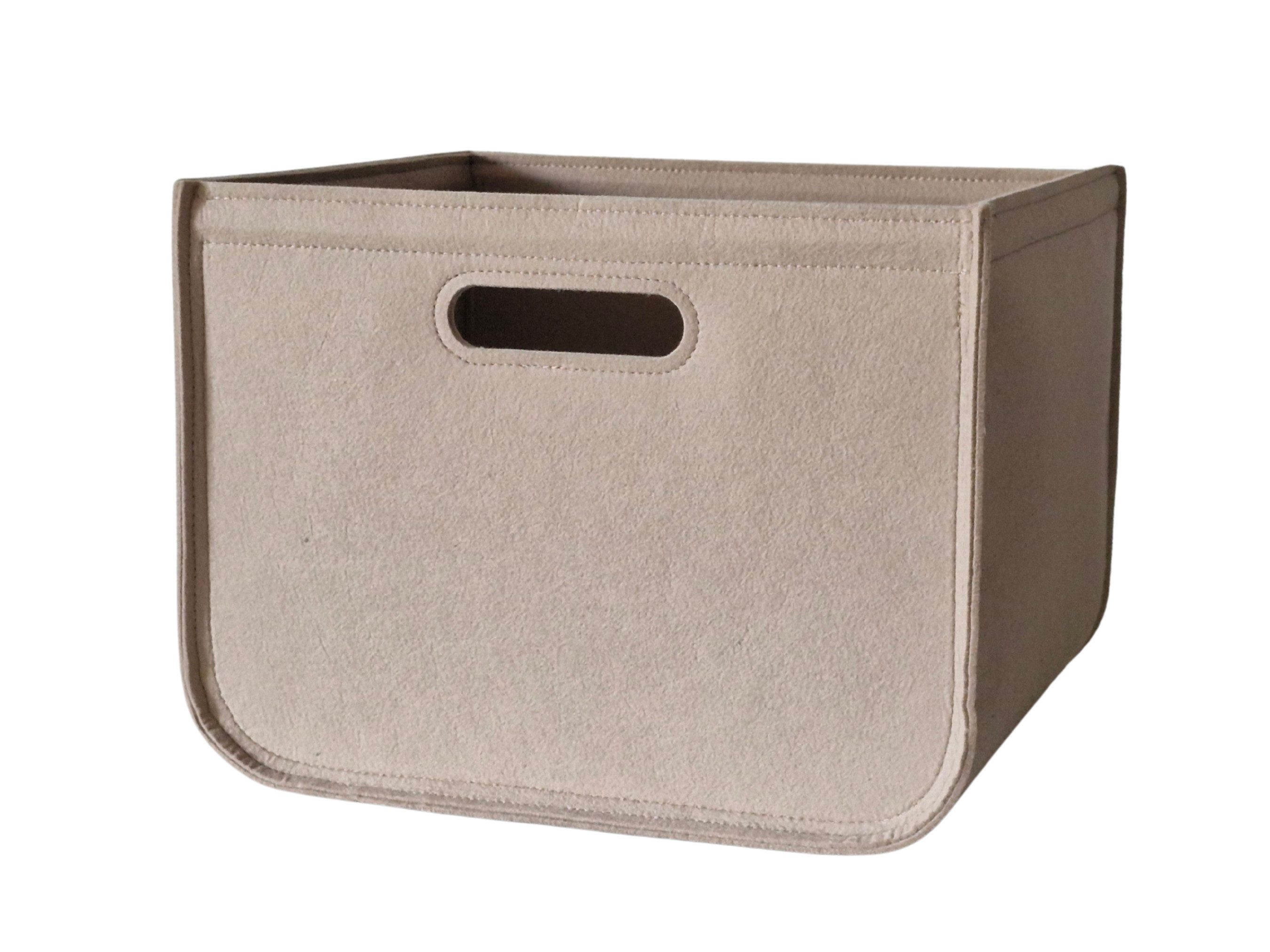 Stich-haltig Aufbewahrungskorb Filzkorb mit Griffen – Aufbewahrungskorb 37×27×33 cm, handgefertigt
