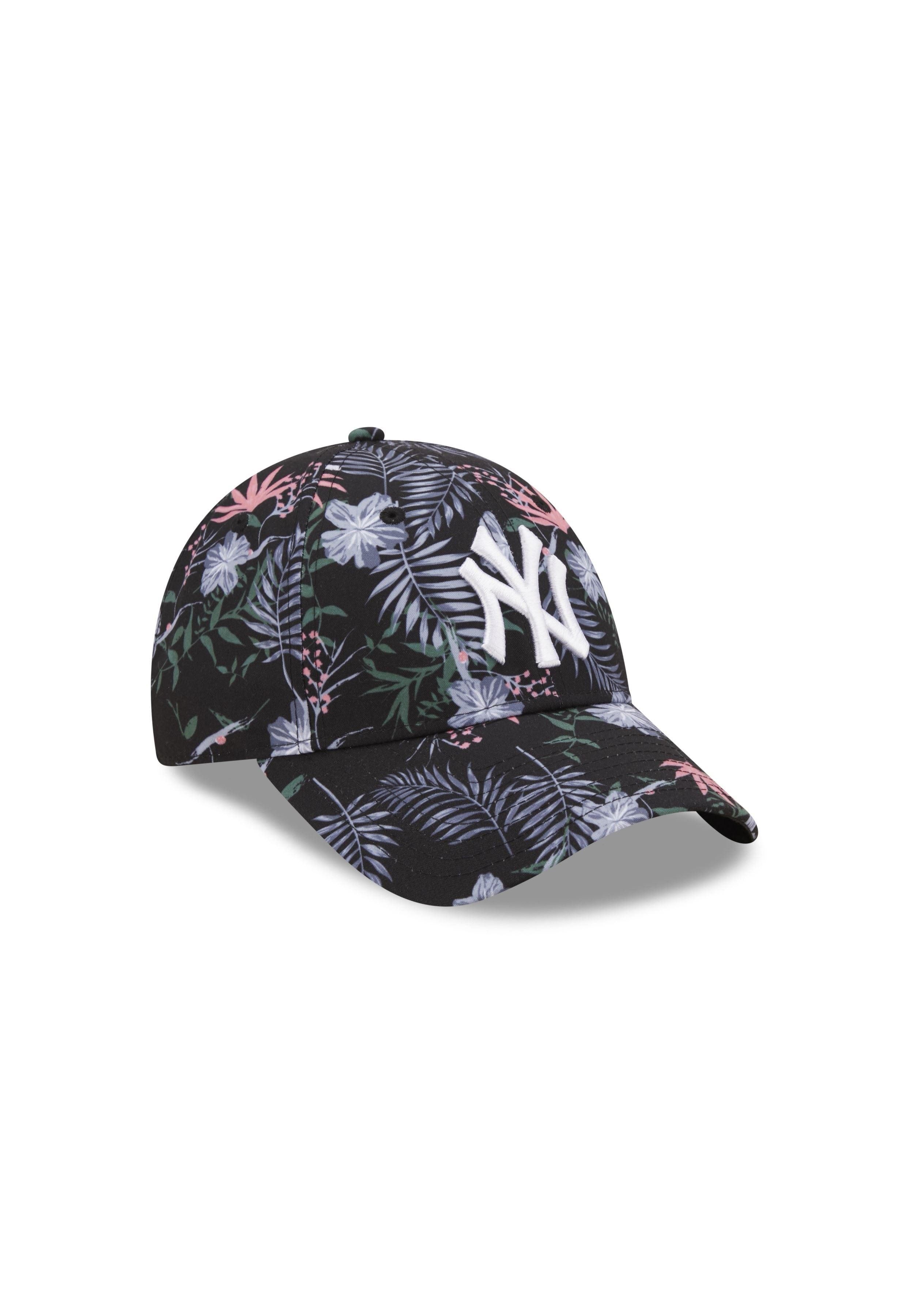New Era Baseball Cap New York Yankees MLB Floral Black 9Forty Adjustable Women Cap New Era (1-St)