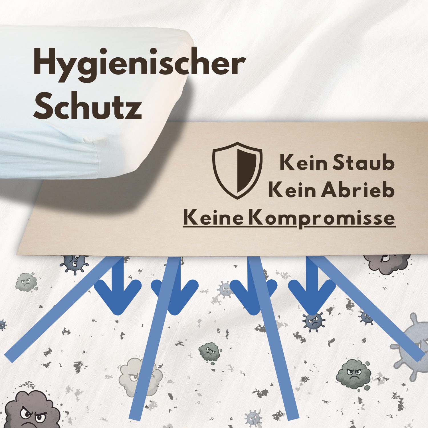Matratzenschoner Hochwertiger Lattenrostschoner – Atmungsaktive Matratzenunterlage flex it, Besonders rutschfest, Allergiker geeignet, deutsche Markenqualität – Bild 4 von 5