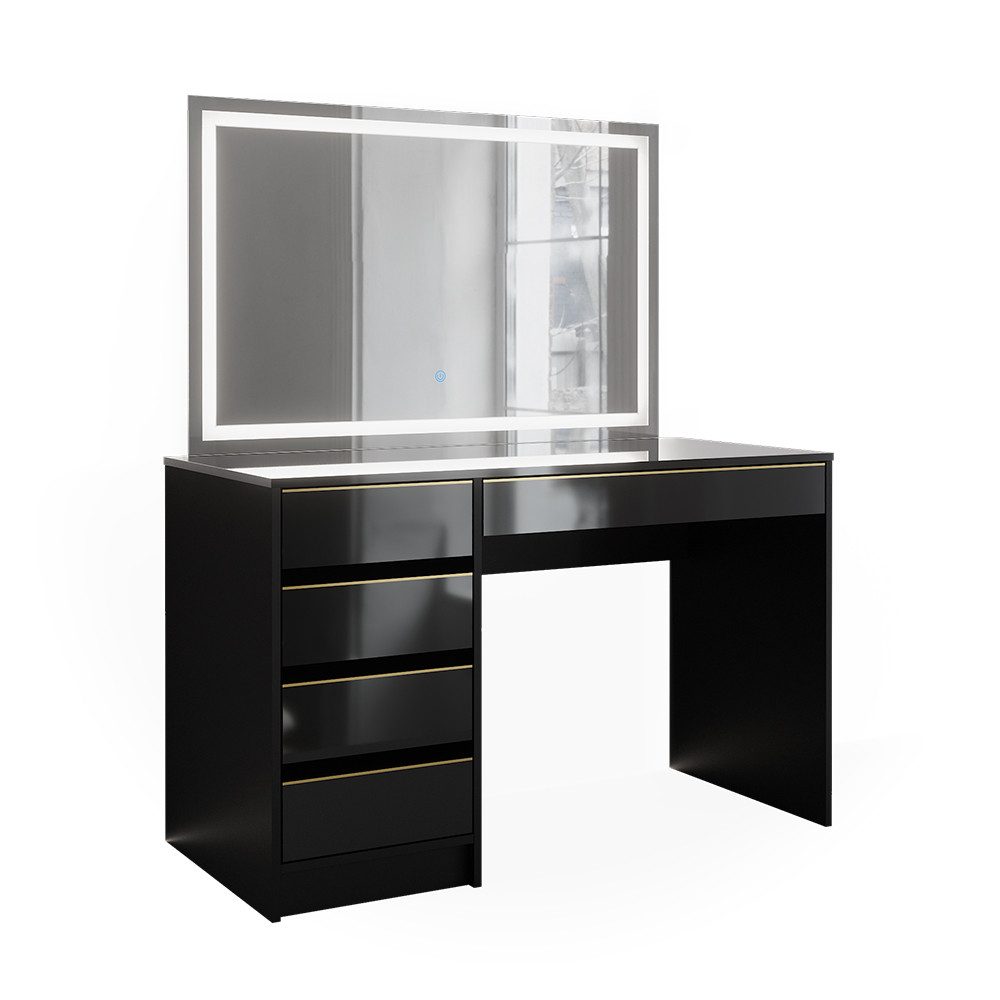 Vicco Schminktisch Sherry, Schwarz, 120 cm günstig online kaufen