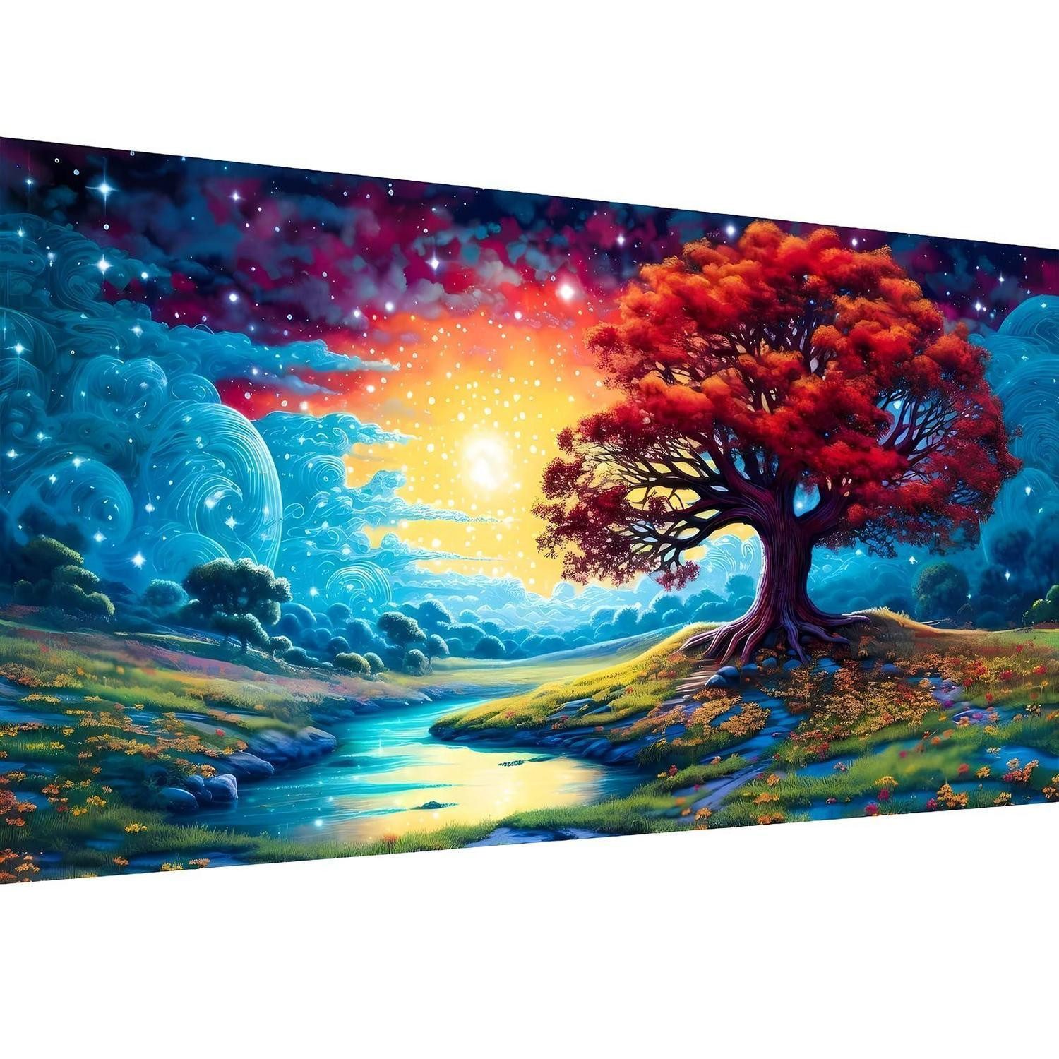 LuxusKollektion Malen nach Zahlen Malen nach Zahlen Landschaft Mond Baum XXL (1-St)