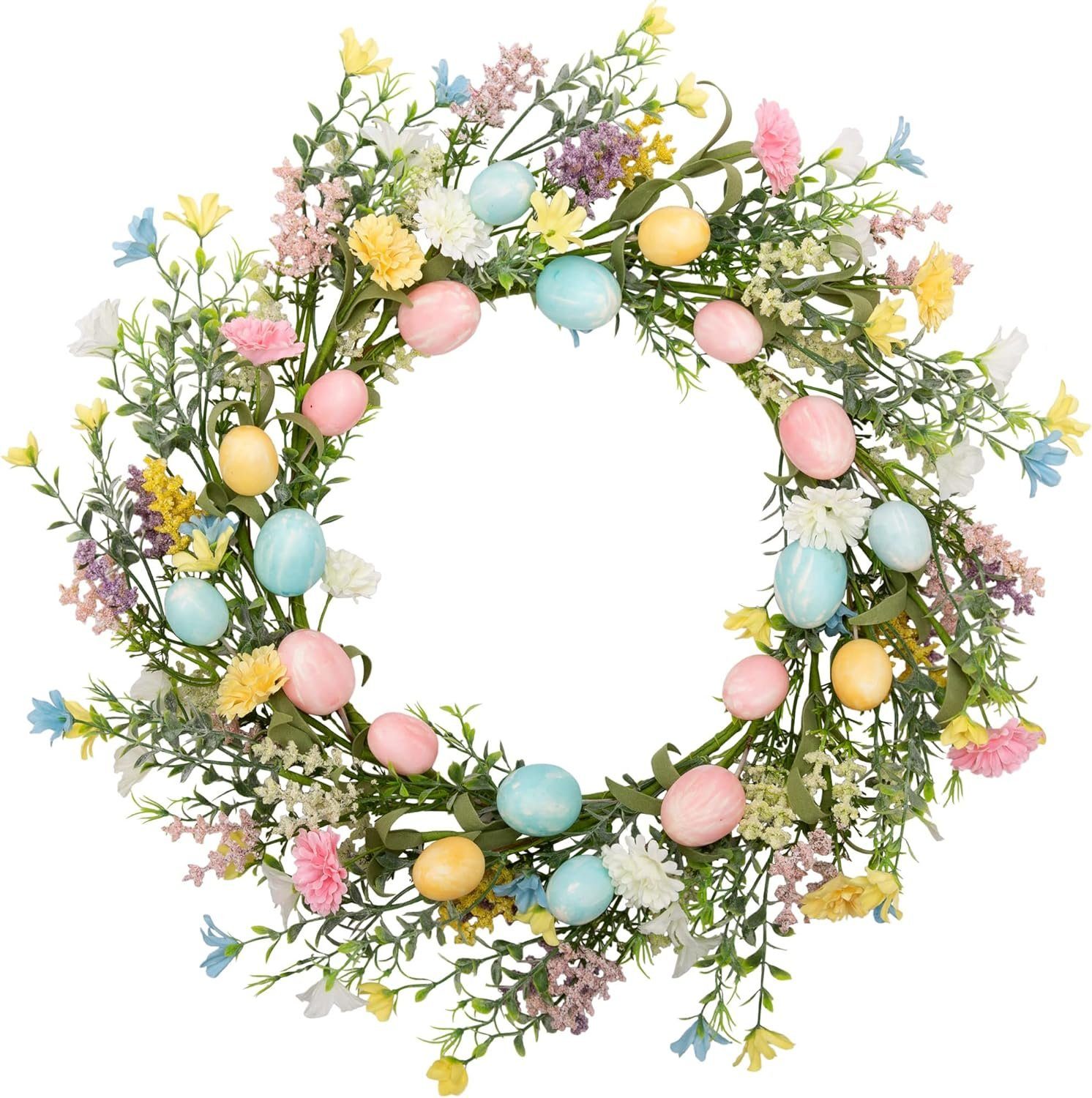 Kunstkranz Ostereier-Kranz,Künstlicher Türkranz,dekorativer Blumenkranz