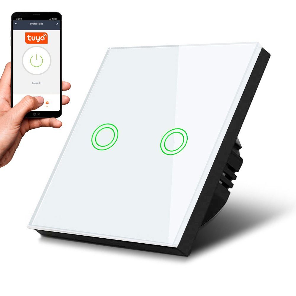Luminea Home Control Alexa Dimmer-Schalter: Touch-Lichtschalter