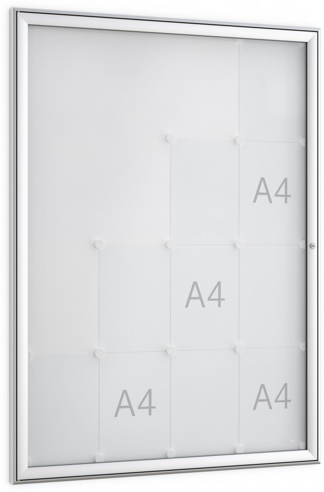 König Werbeanlagen Rahmen Ihre DIN A4-Aushänge innen und außen schnell präsentiert FSK 16 - 16 x DIN A4 - Einseitig - 30 mm Bautiefe - Vitrine
