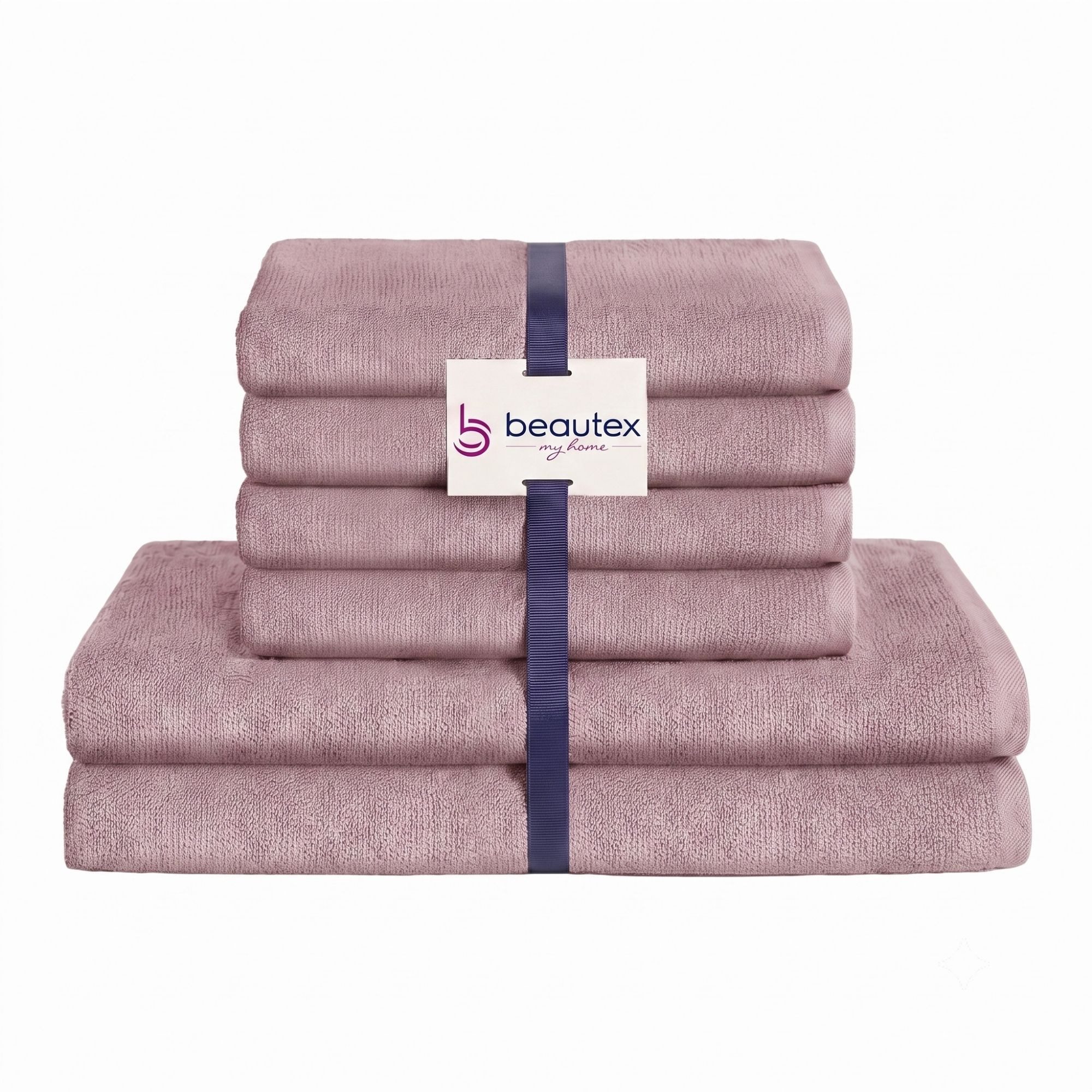 Beautex Handtuch Set, Premium Frottier Sets, 100% Baumwolle 550g/m², Multischlaufen-Optik, Frottier, saugstark, weich, flusenfrei, schnelltrocknend, schadstoffgeprüft