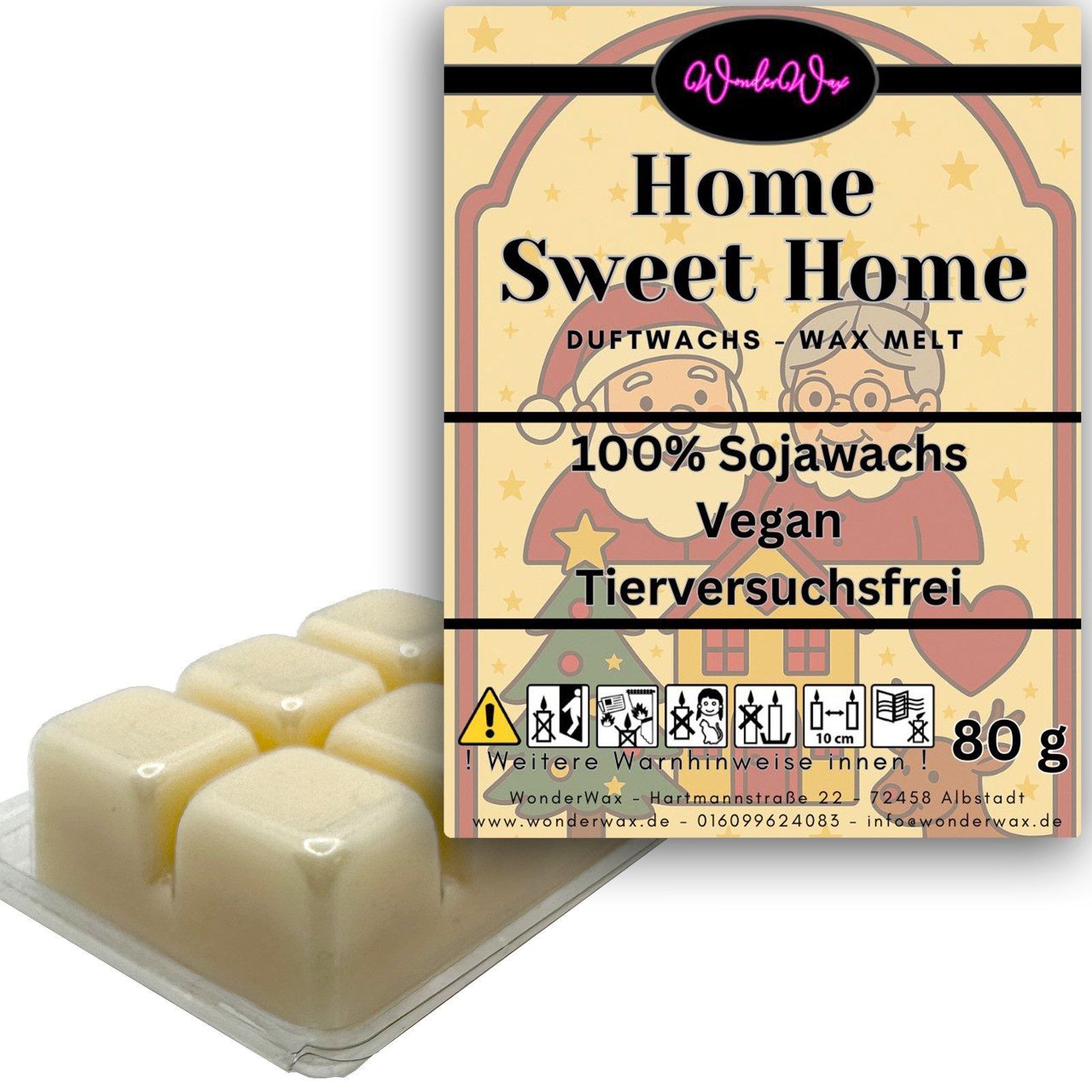 WonderWax Duftwachs WonderWax® Duftwachs Weihnachten 6 Würfel (Home Sweet Home), Duftrichtung: Home Sweet Home