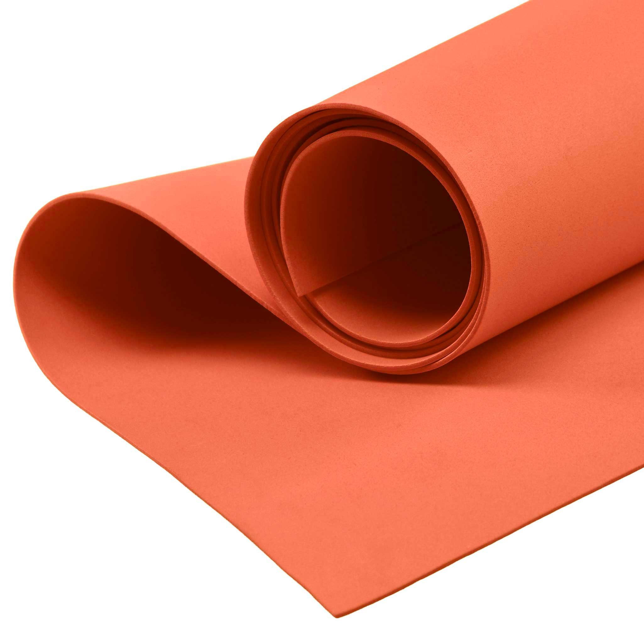 maDDma Moosgummi ab 0,5m Moosgummi 90cm breit Schaumgummi, orange