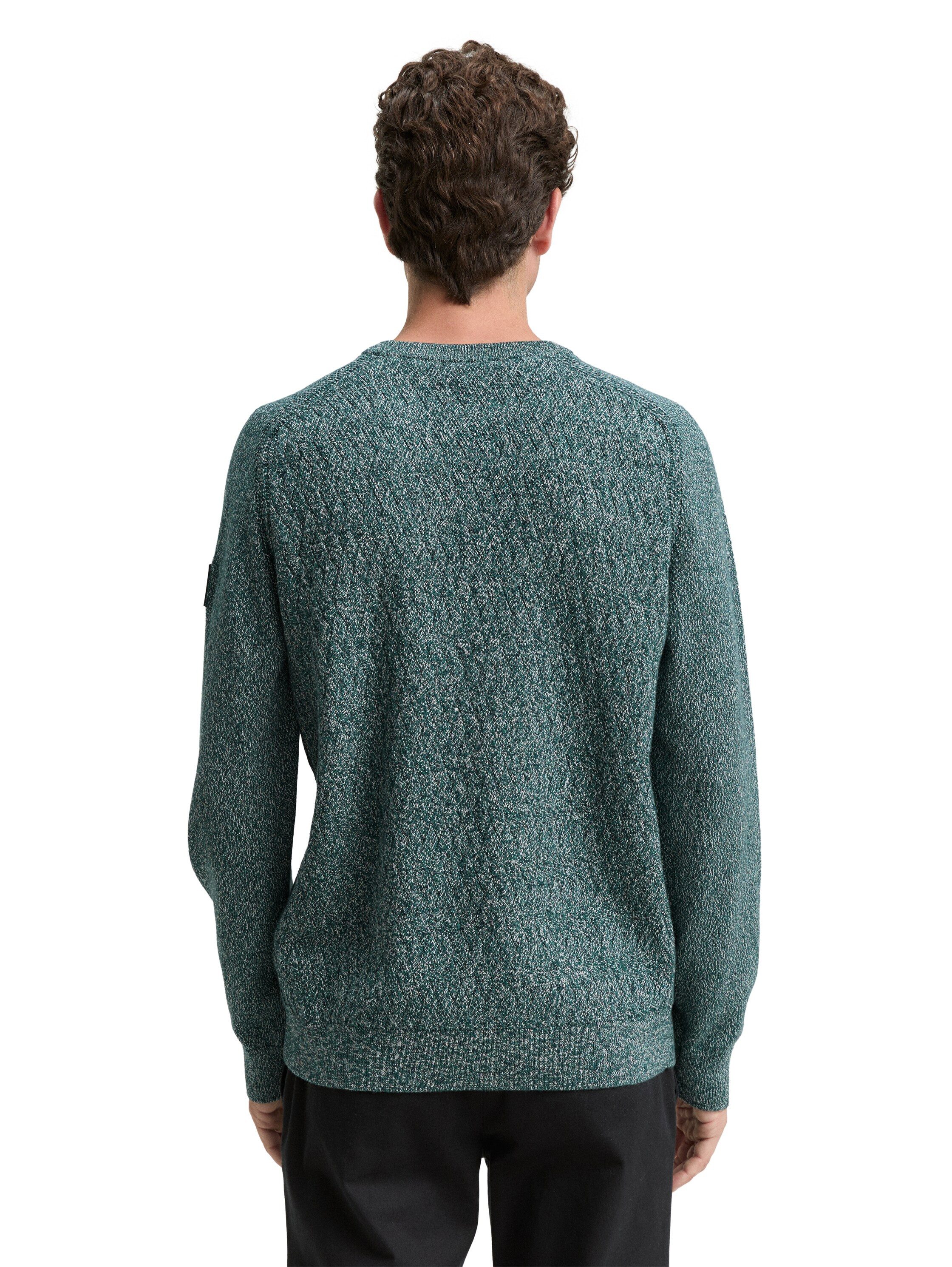 TOM TAILOR Strickpullover mit Logo Stickerei am Arm