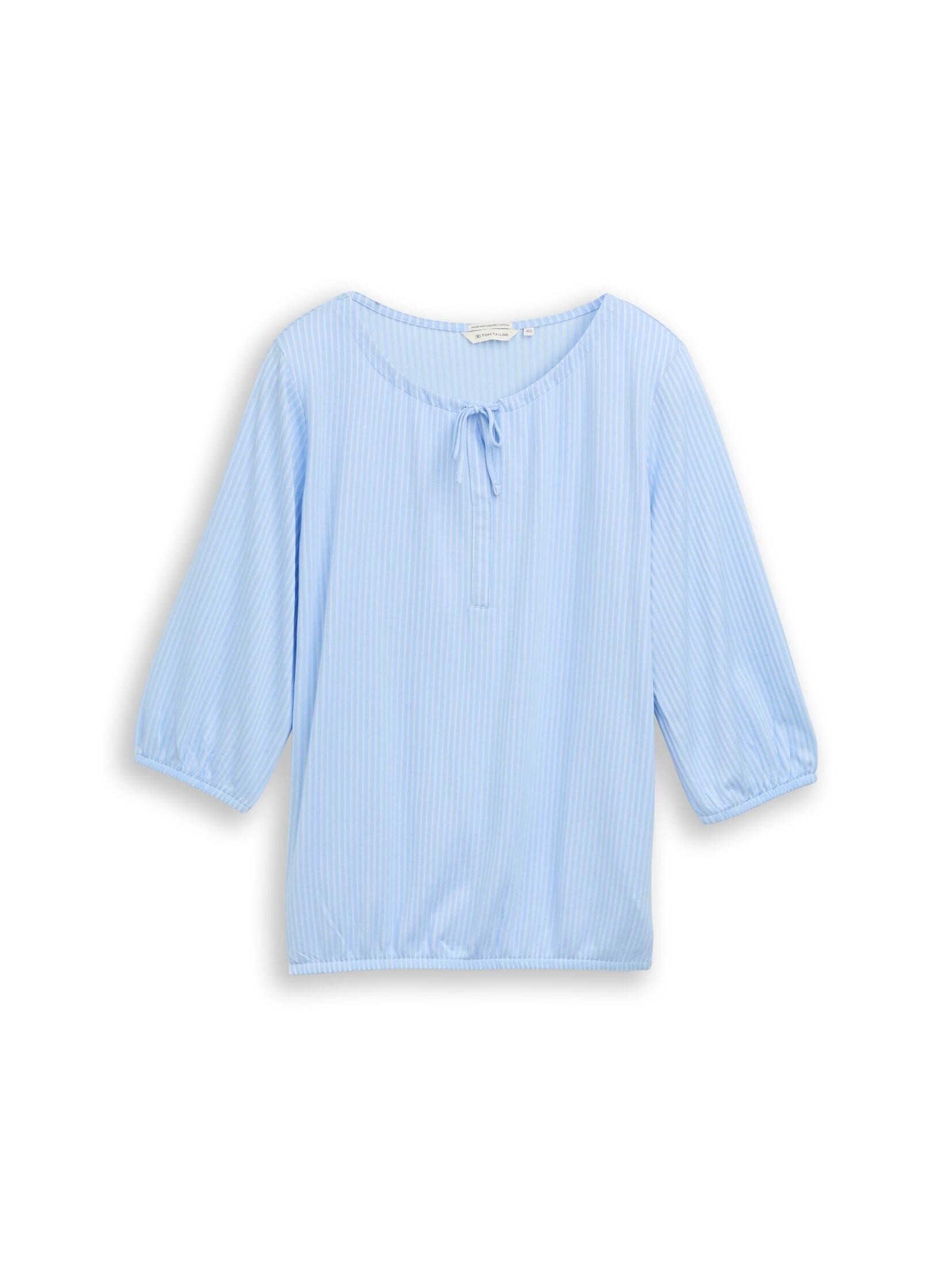 TOM TAILOR PLUS 3/4-Arm-Shirt T-Shirt Plus Size - Bluse mit Streifenmuster günstig online kaufen