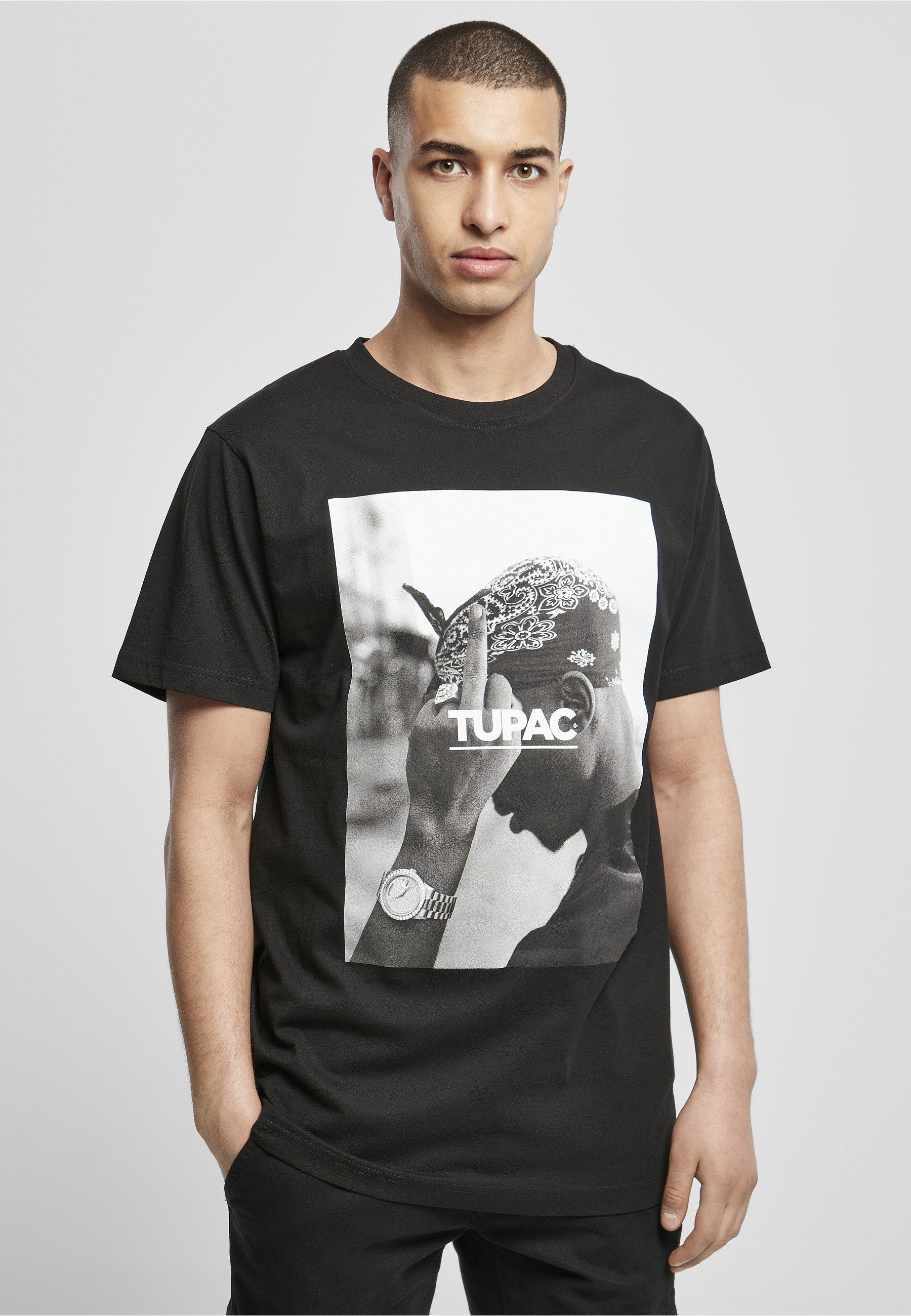 Merchcode Kurzarmshirt Merchcode Herren 2Pac F*ck The World Tee (1-tlg) – Bild 3 von 5