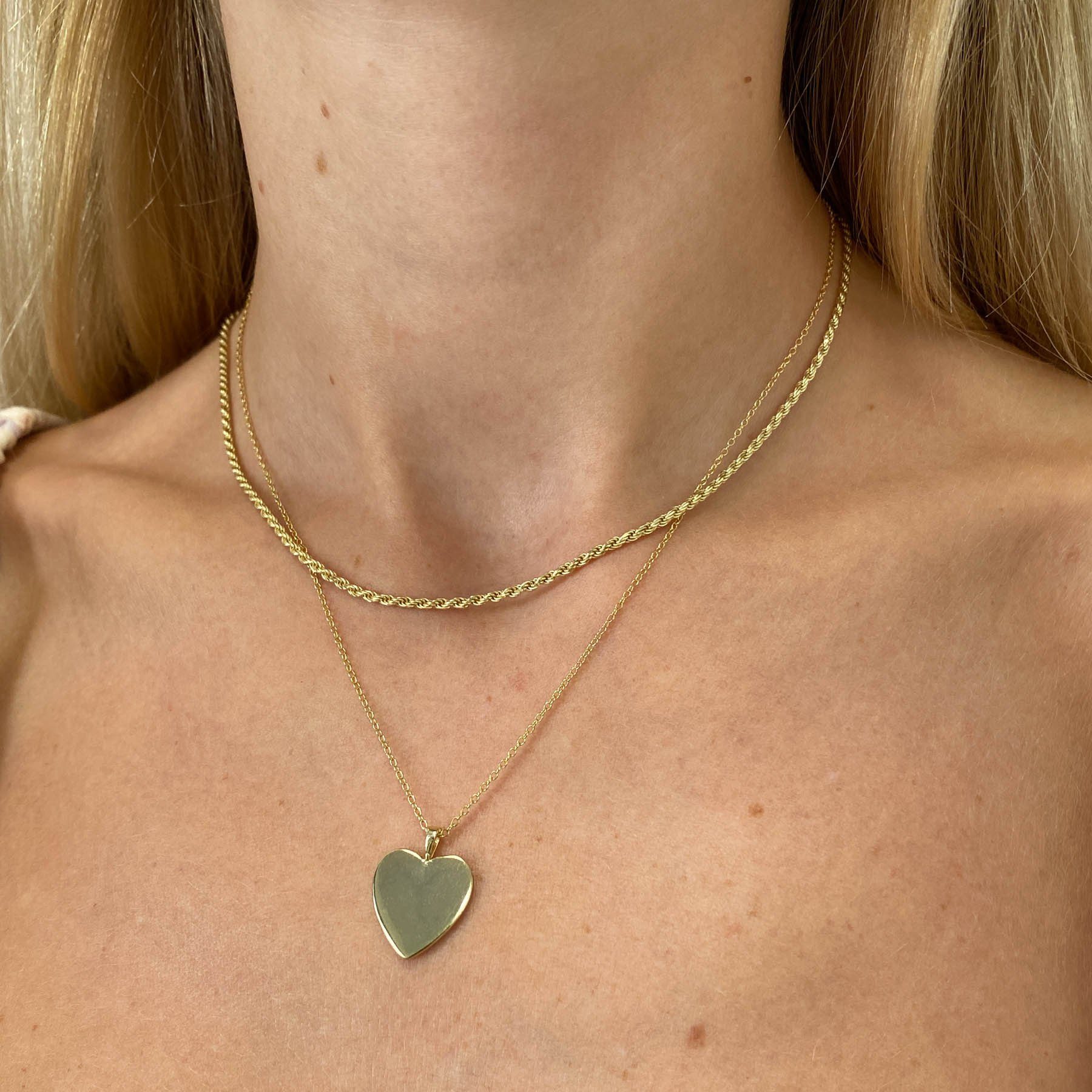 Herzkette Alabama, Silber 925 vergoldet Brandlinger Herz Halskette