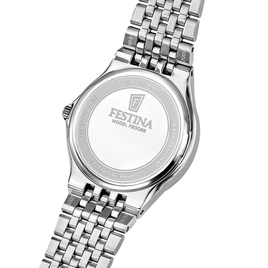 Festina Quarzuhr Grace F20096_1, Armbanduhr, Damenuhr, Swiss Made, Edelstahlarmband, analog
