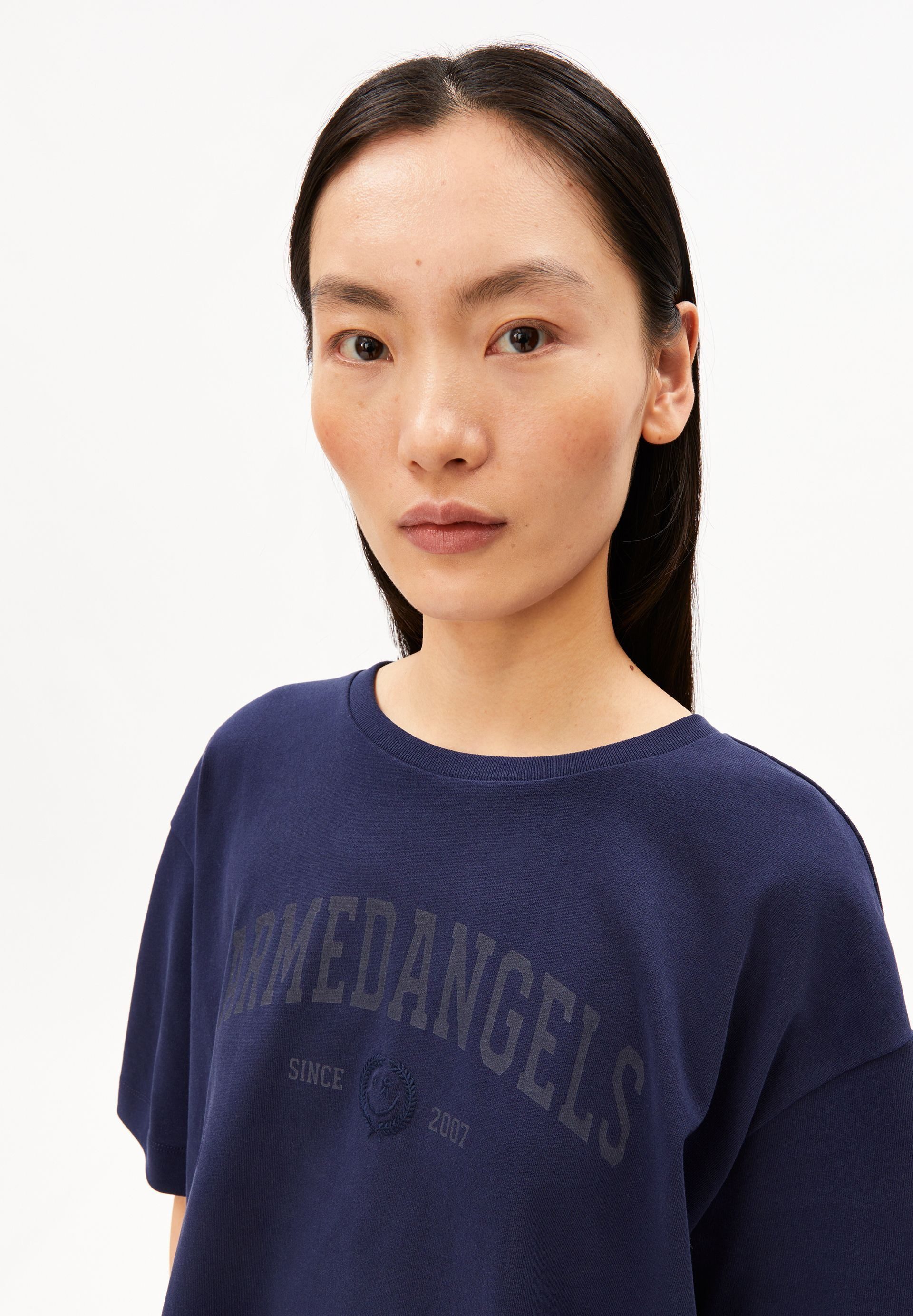 Armedangels T-Shirt GIANNAA COLLEGE T-Shirt aus Bio-Baumwoll Mix Oversized Fit