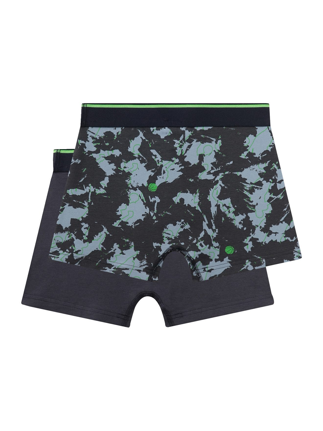 Sanetta Boxershorts 2er-Pack Shortys Tarnmuster Jungen