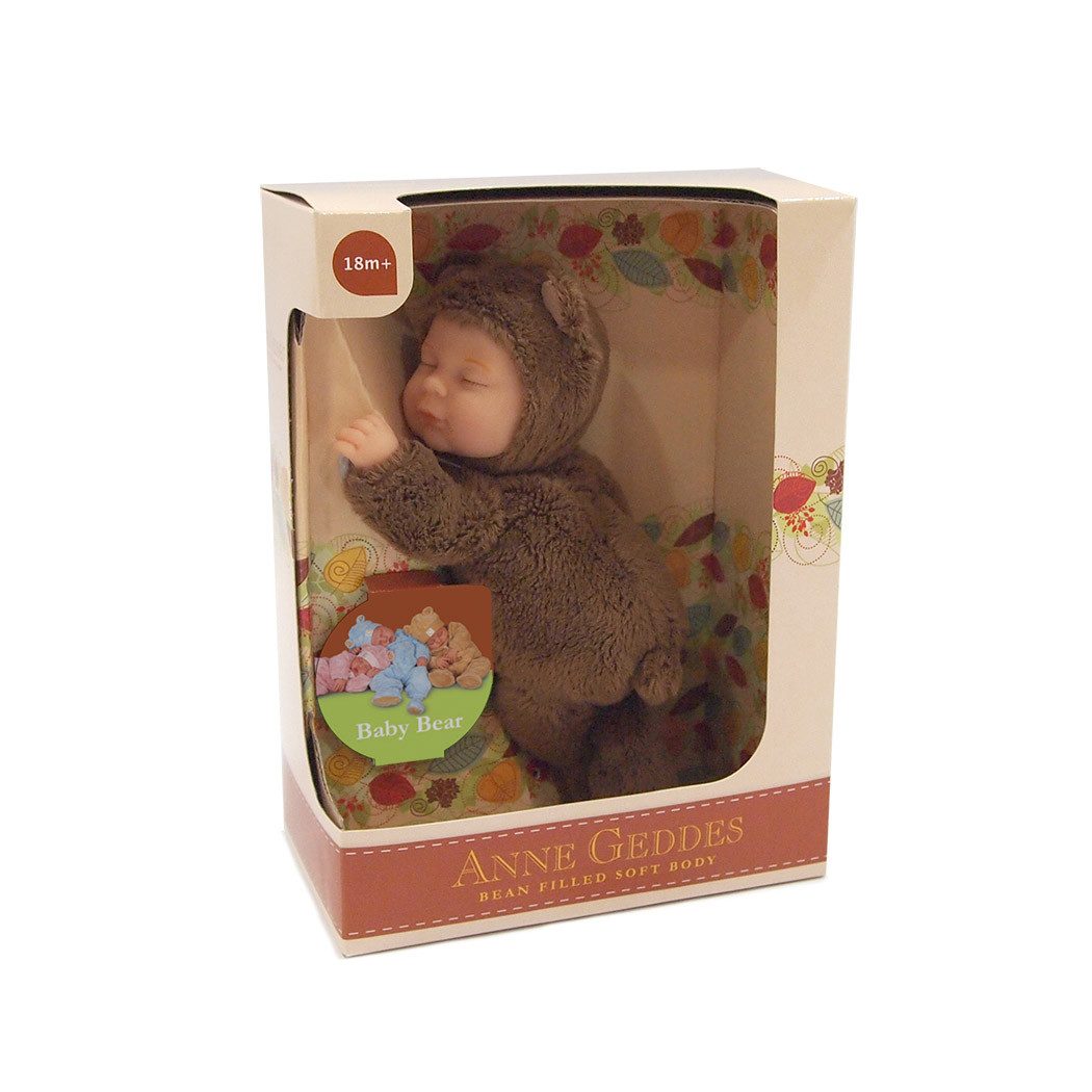 ANNE GEDDES Babypuppe 579104 - Baby Bear Chocolate, 23 cm (1-tlg)