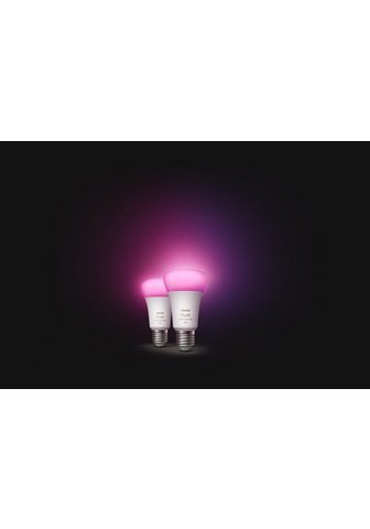 Philips Hue LED lemputės White & Col. Amb. E27 dvigubas 2x570lm 60W! E27 2 St. Farbwechsler Warmweiß