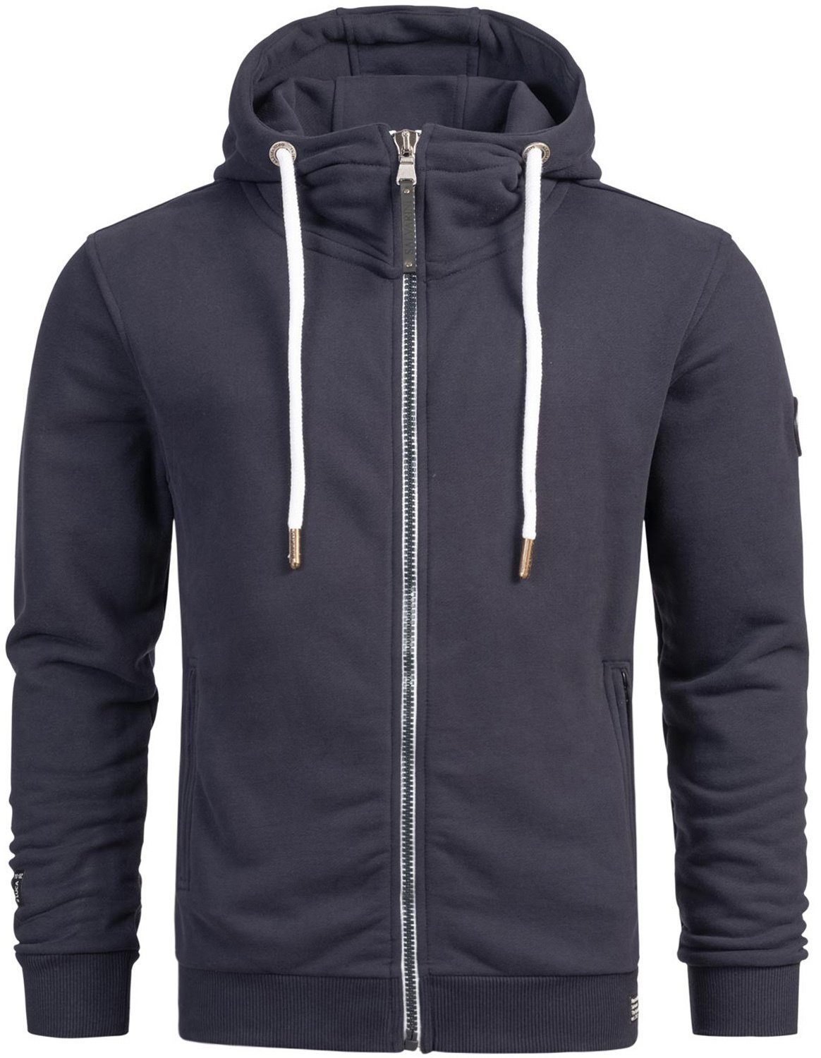 Salvarini aus hochwertigem, Navy Material ASGilio Sweatjacke Alessandro warmem