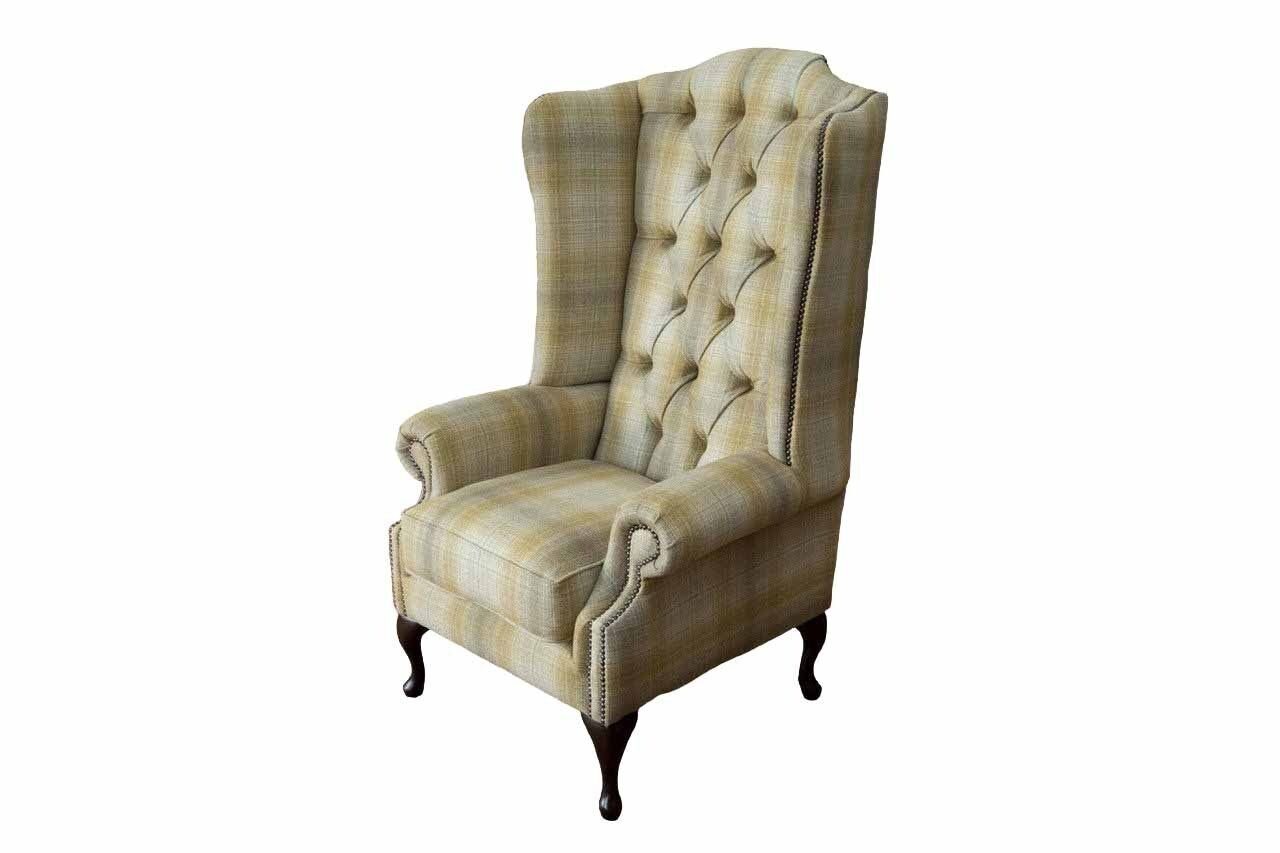 1 Sitzer Sessel Sitz JVmoebel (1-St., Sessel), Designer Textil Chesterfield-Knöpfen Polster Chesterfield Mit Sessel Modern