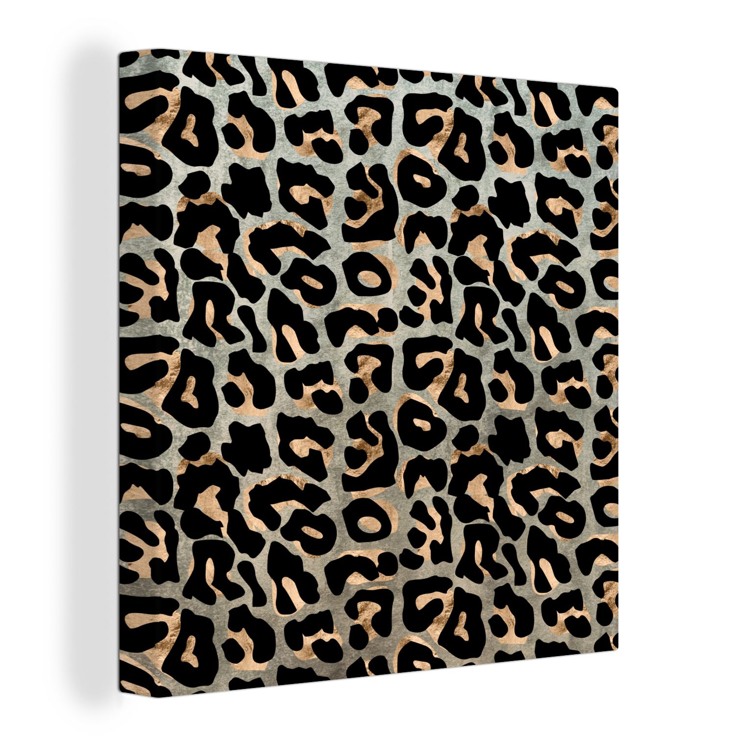OneMillionCanvasses® Leinwandbild Tierdruck - Panther - Luxus, (1 St), Leinwand Bilder für Wohnzimmer Schlafzimmer