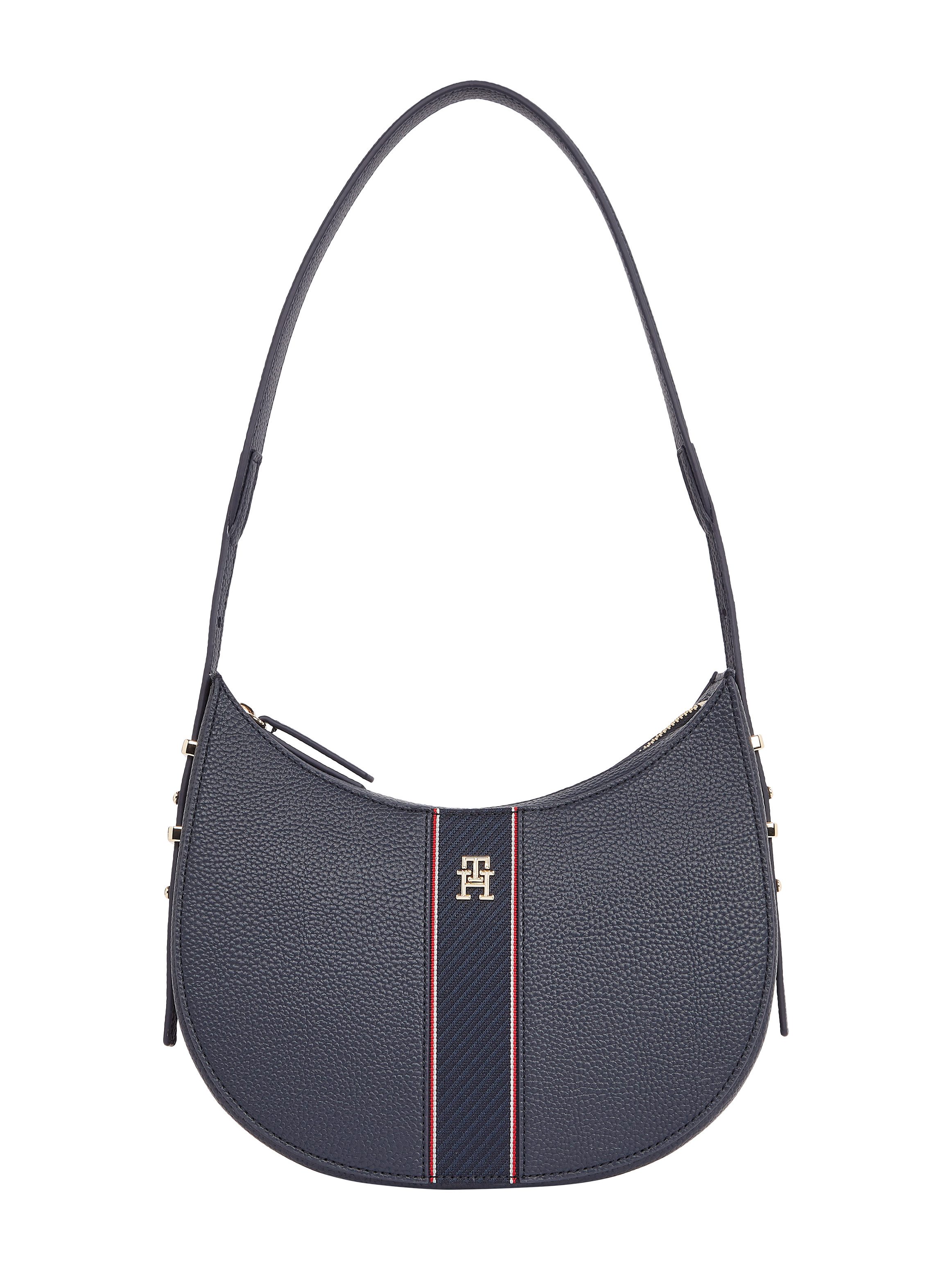 Tommy Hilfiger Hobo TH LEGACY SHOULDER BAG, Damen Abendtasche, Henkeltasche, Schultertasche mit TH-Logo