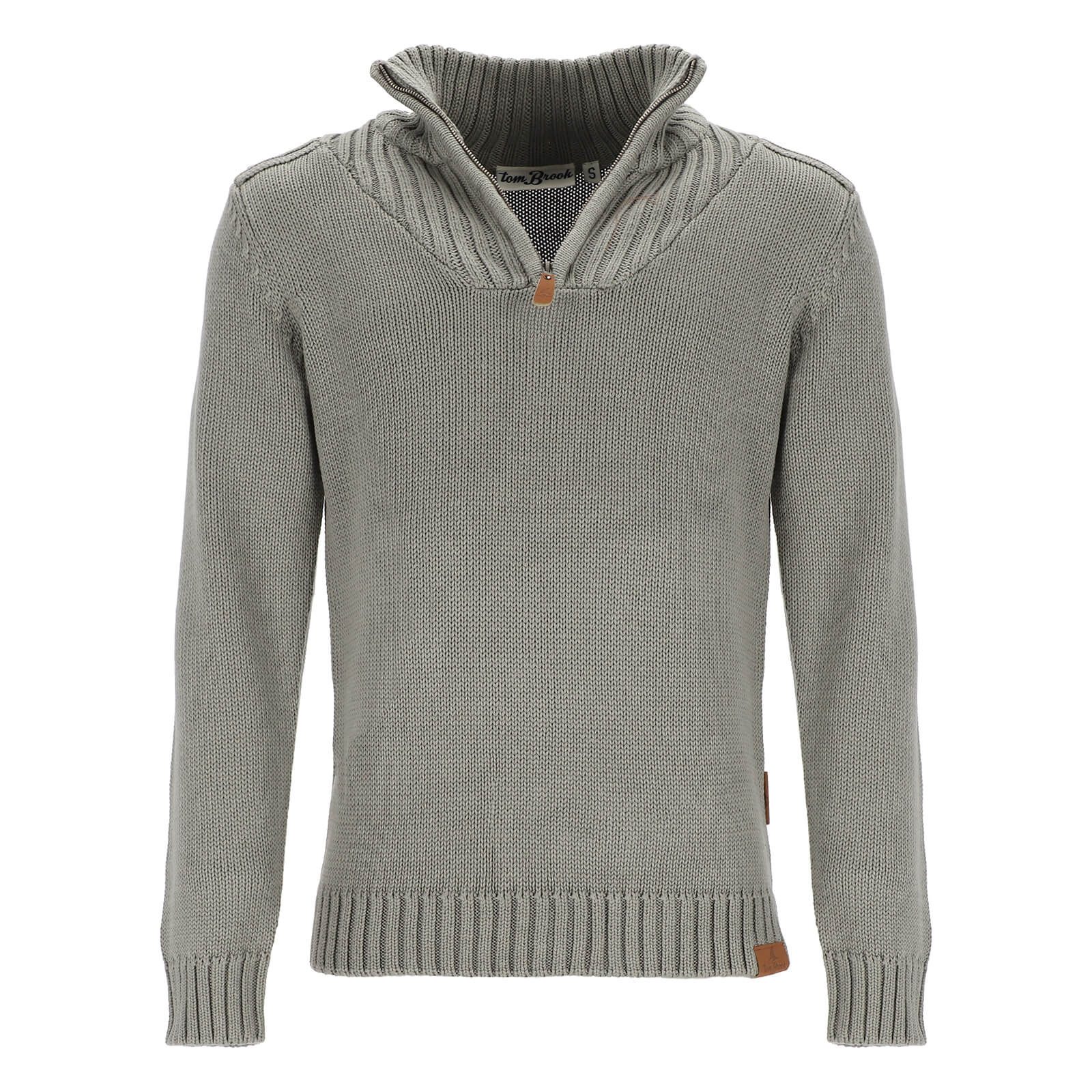 tomBrook Troyer 80894 Herren Strick-Troyer Unifarben - Troyer-Pullover Stri günstig online kaufen