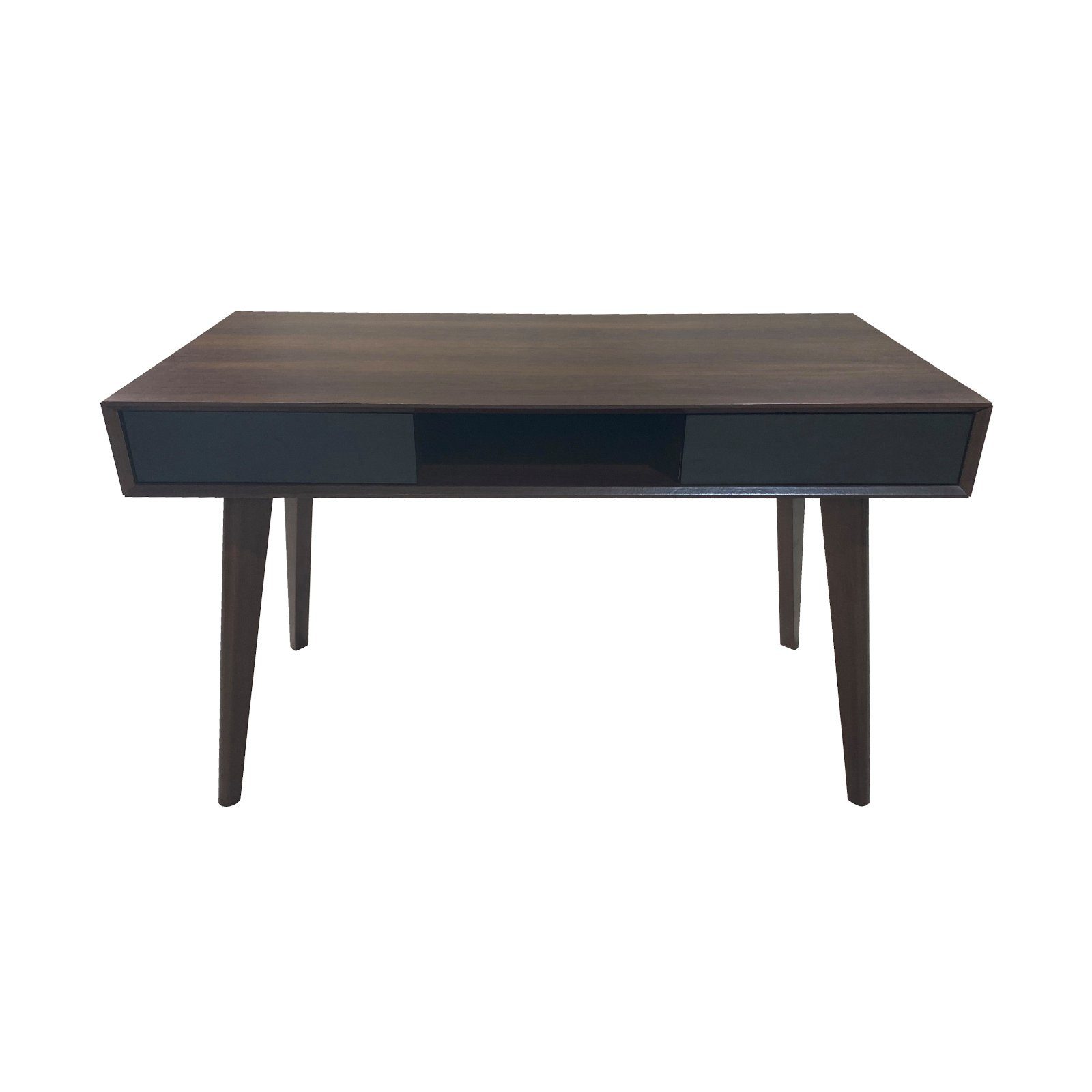 SVITA Schreibtisch RETRO (1-St), Nussbaum-Optik, mit Schubladen, Retro-Look günstig online kaufen