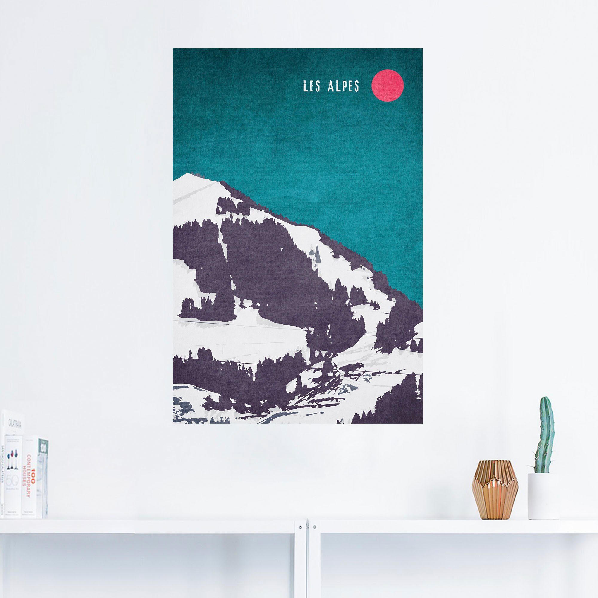 St), Größen als oder Alpenbilder Die Berge in Alubild, versch. Alpen, Wandaufkleber Poster & (1 Leinwandbild, Wandbild Artland