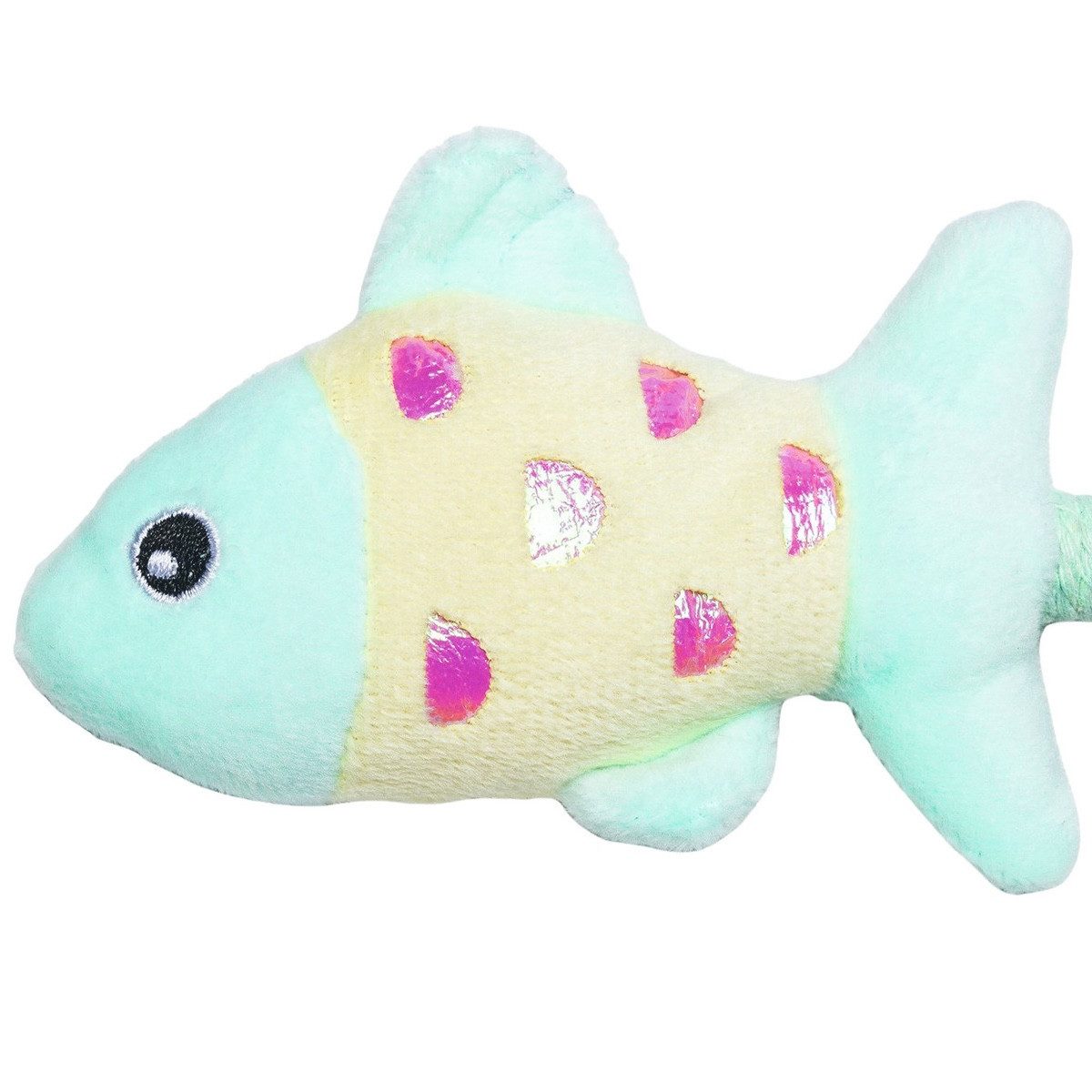 Beeztees Tierkuscheltier Katzenspielzeug Kitten Plüsch Fisch mit Seil Roxy