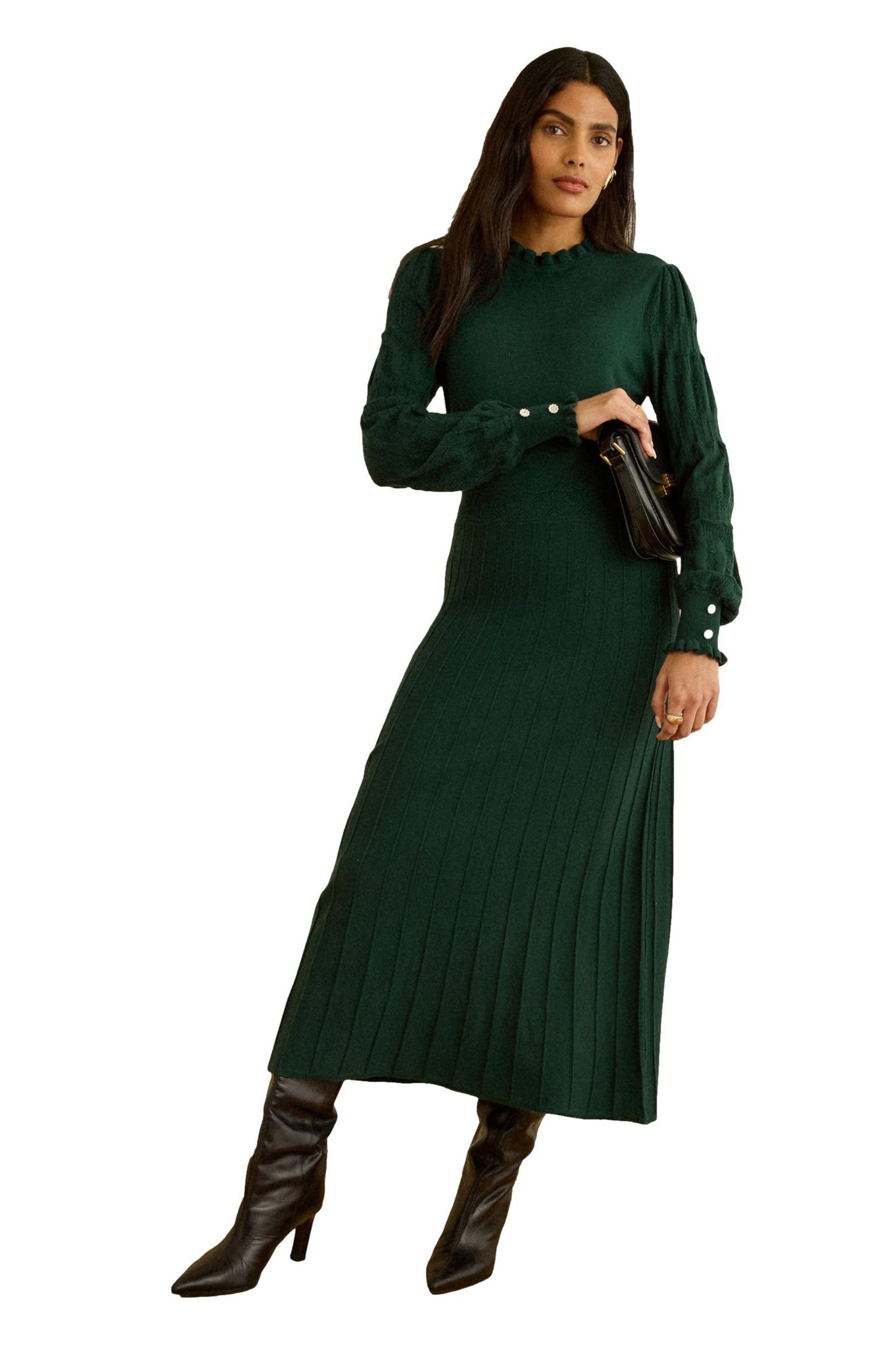Midikleid Love & Roses Midi-Strickkleid, Regular Fit