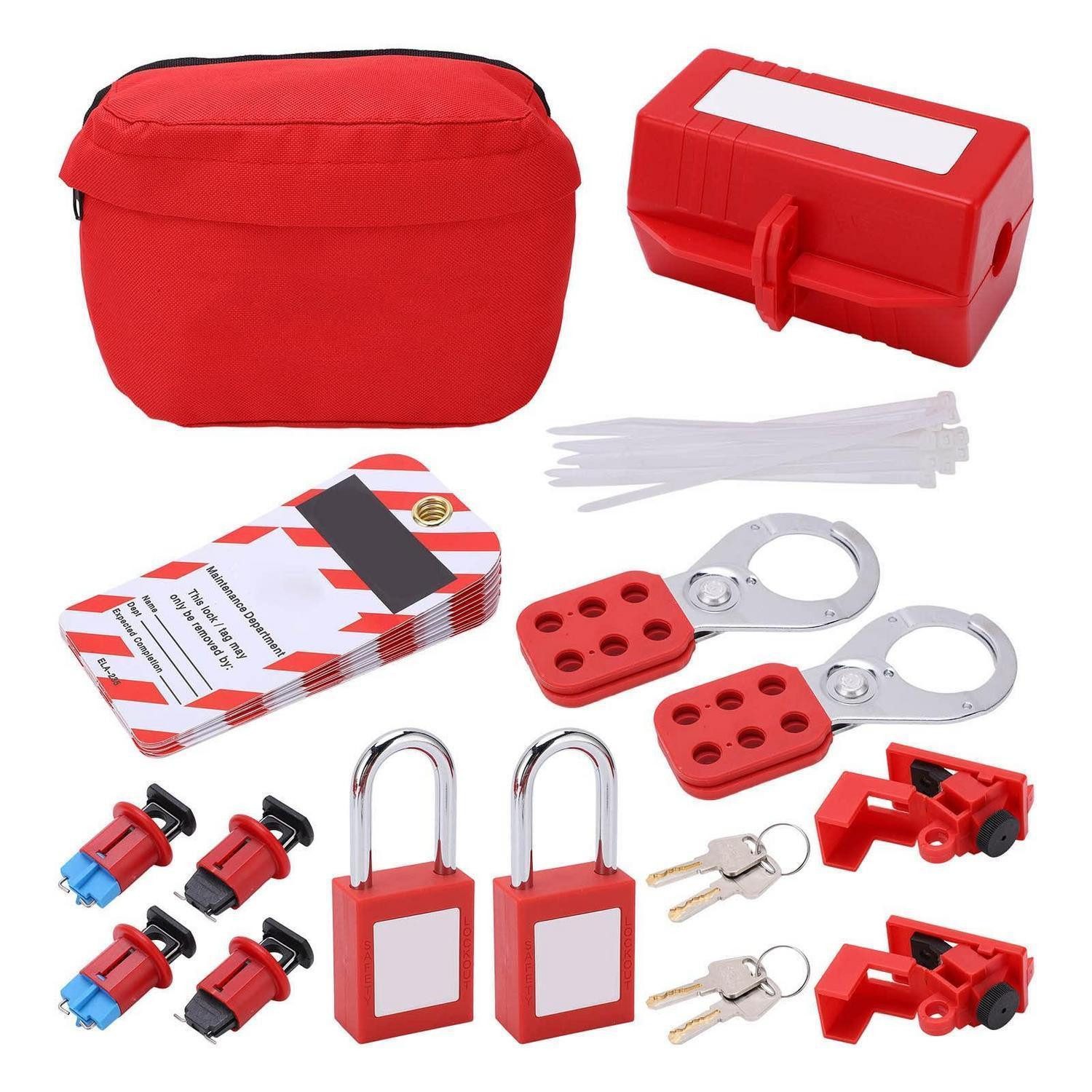 LuxusKollektion Vorhängeschloss Sicherungs Tagout Kit für Leistungsschalter