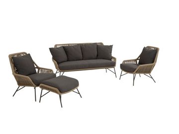 taste by 4 seasons Gartenlounge-Bank 4Seasons Ramblas 2,5-Sitzer Sofa Taupe inkl. 5 Kissen (1)