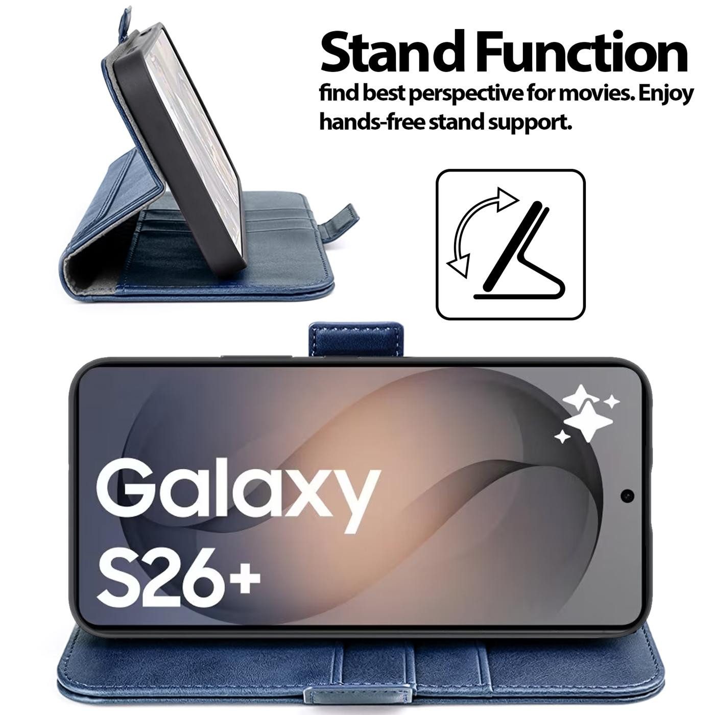 CoolGadget Handyhülle Book Case Elegance Tasche für Samsung Galaxy S26+ 6,7 Zoll, Hülle Magnet Klapphülle Flip Case für Samsung S26 Plus Schutzhülle