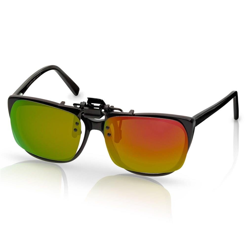 BEZLIT Eyewear Aufsatz (1-St) Linsen mit Clip Sonnenbrille polarisierten Grau Brillen Polarisiert On