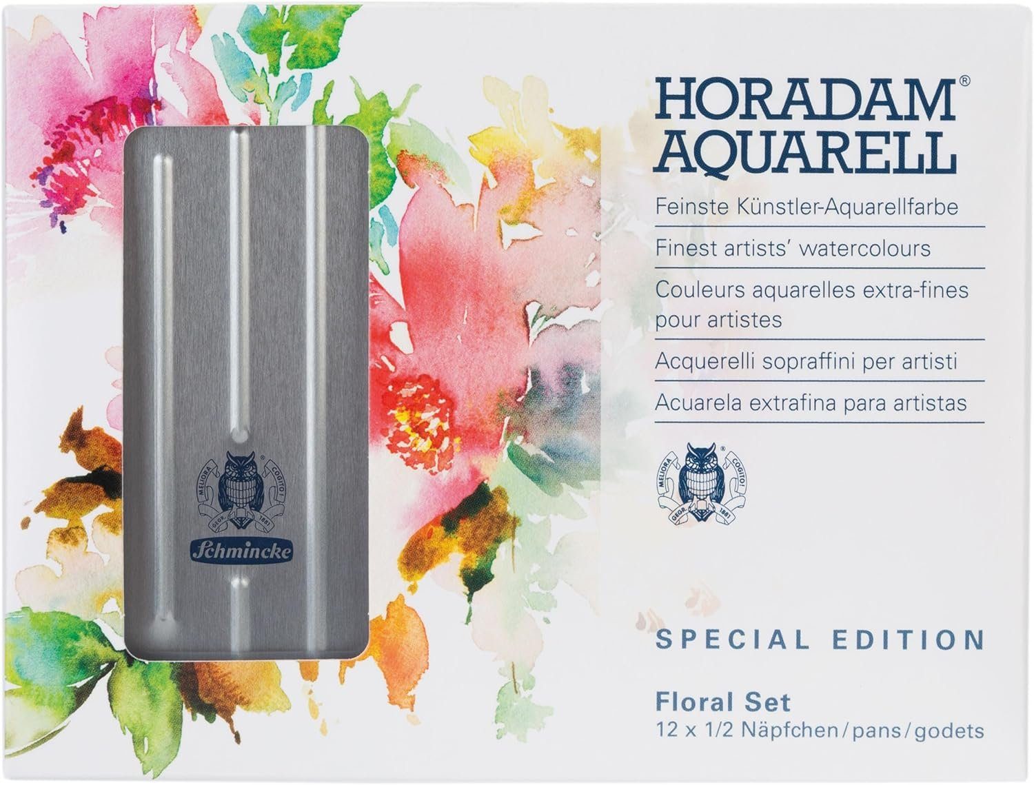 Schmincke Aquarellfarbe HORADAM® AQUARELL, Floral Set, 12 x 1/2 Näpfchen Special Edition