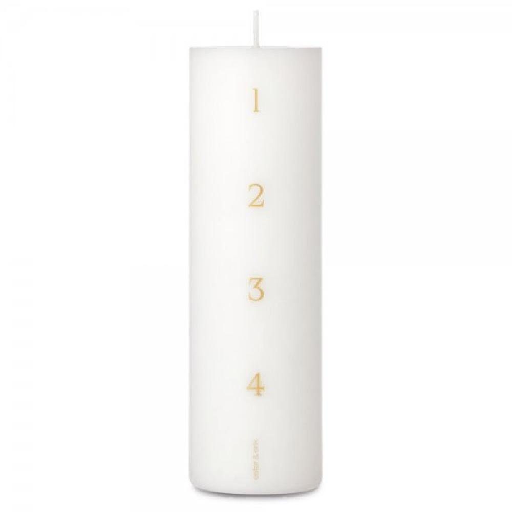 ester & erik Windlicht Adventkerze Pillar Pure White