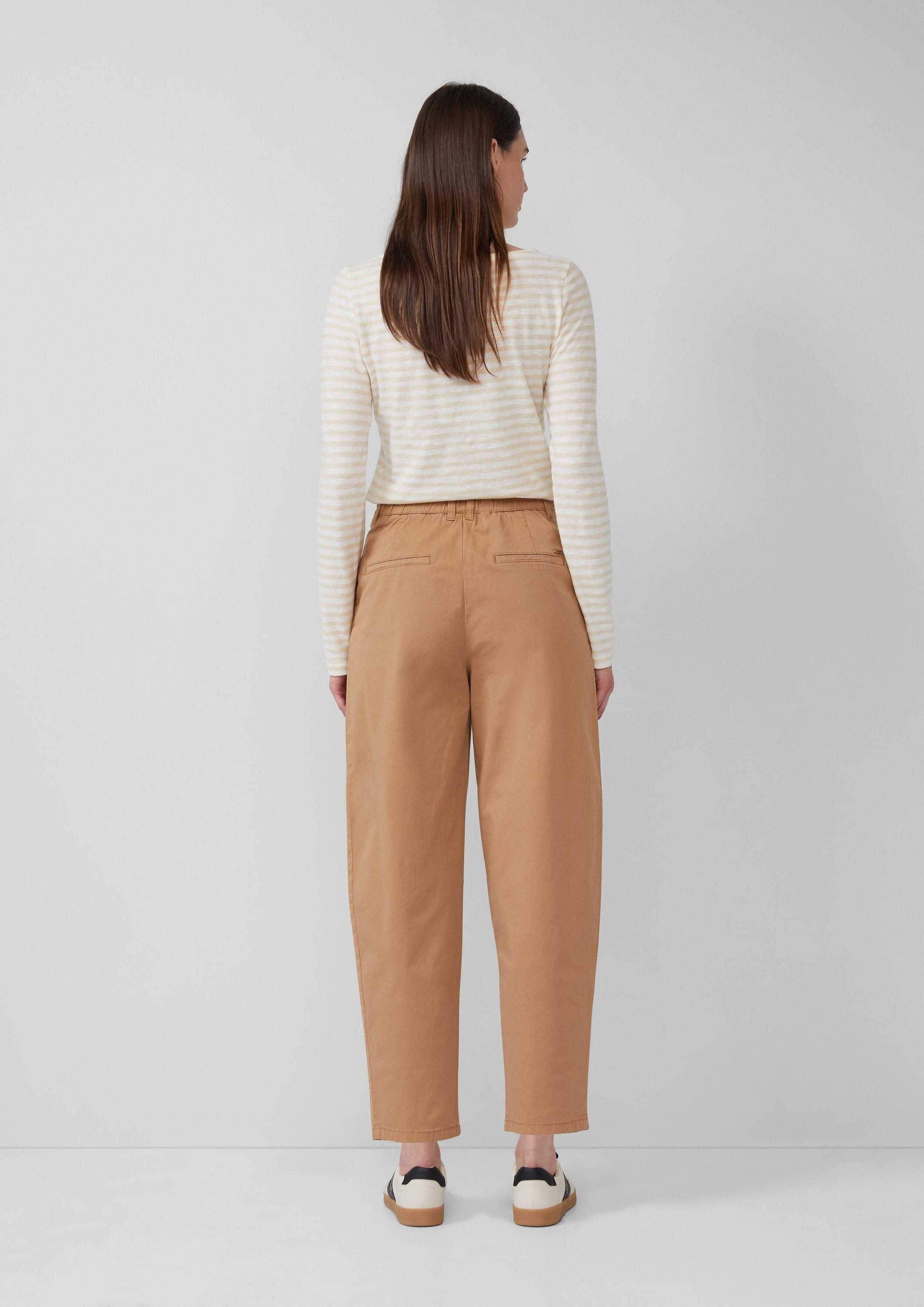 s.Oliver Chinos Hose Baumwollstretch-Hose mit Barrel Leg