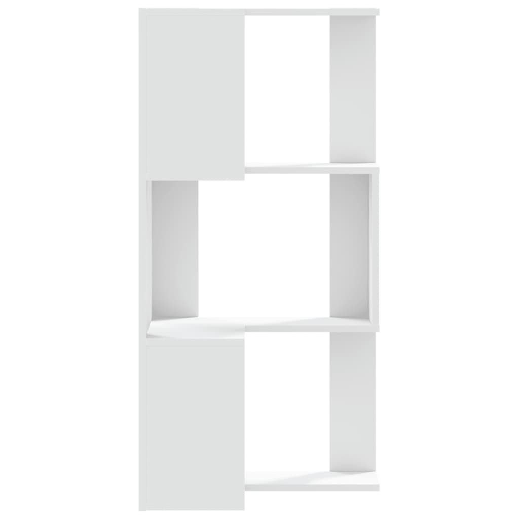 vidaXL Bücherregal Eck-Bücherregal 3 Böden Weiß 50x50x102 cm Holzwerkstoff, 1-tlg. – Bild 5 von 5