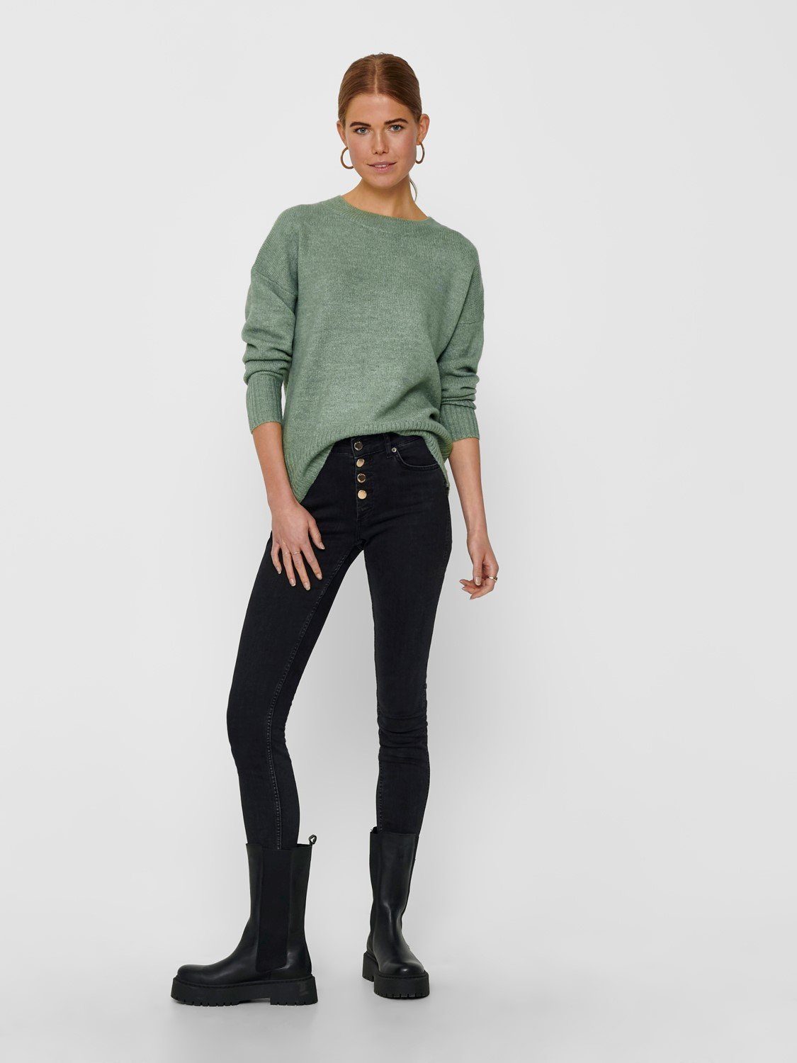 ONLY Strickpullover Only Damen Rundhals Strick-Pullover OnlNanjing Sweater Pulli
