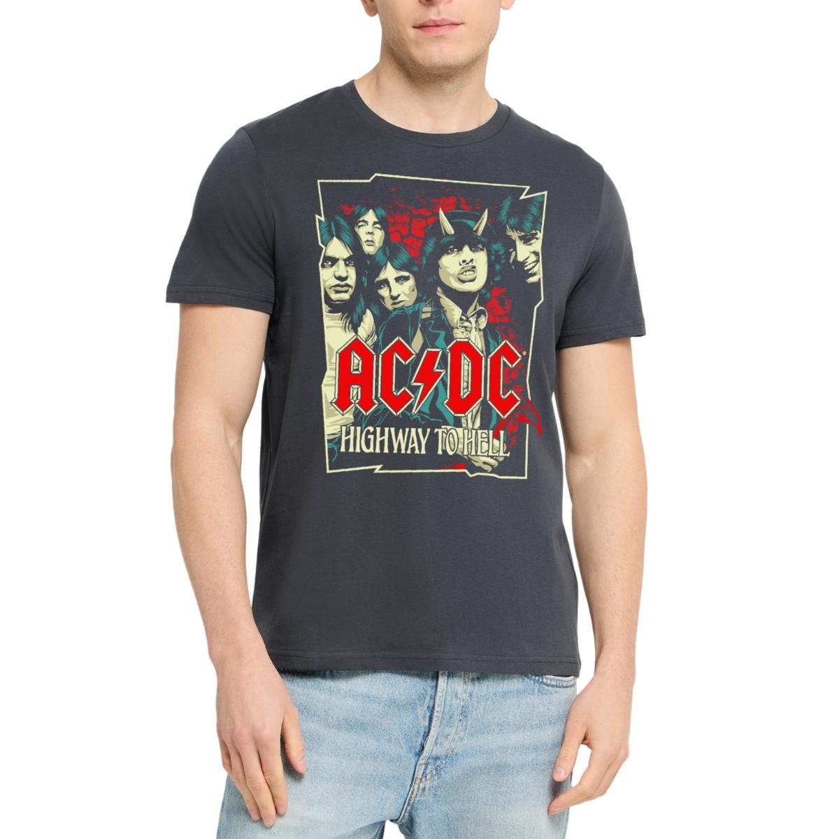 Spreadshirt T-Shirt AC/DC Bandlogo Bild Highway To Hell Album Unisex Bio T-Shirt (1-tlg)